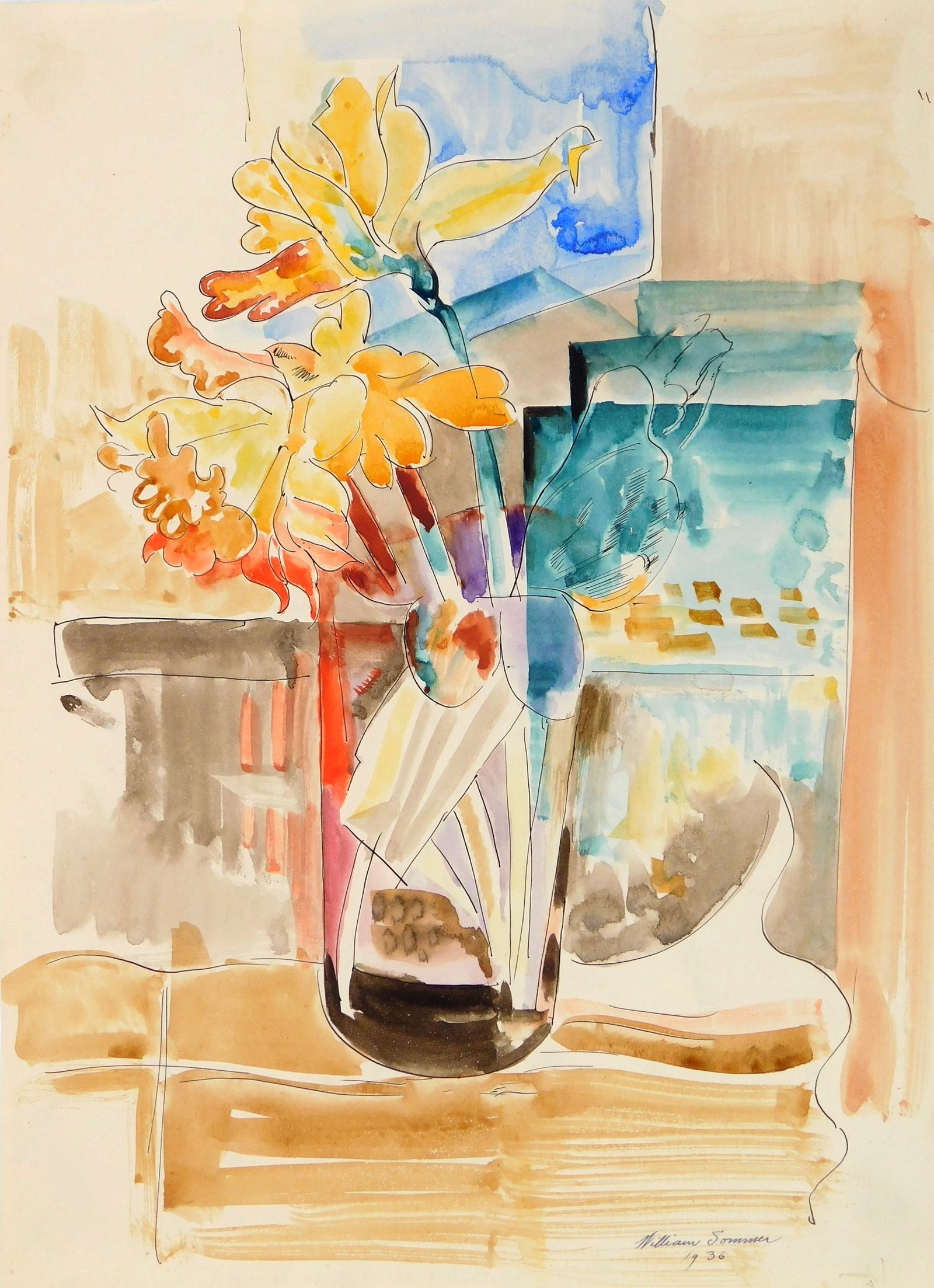 William Sommer (American, 1867-1949) watercolor (1 of 4)