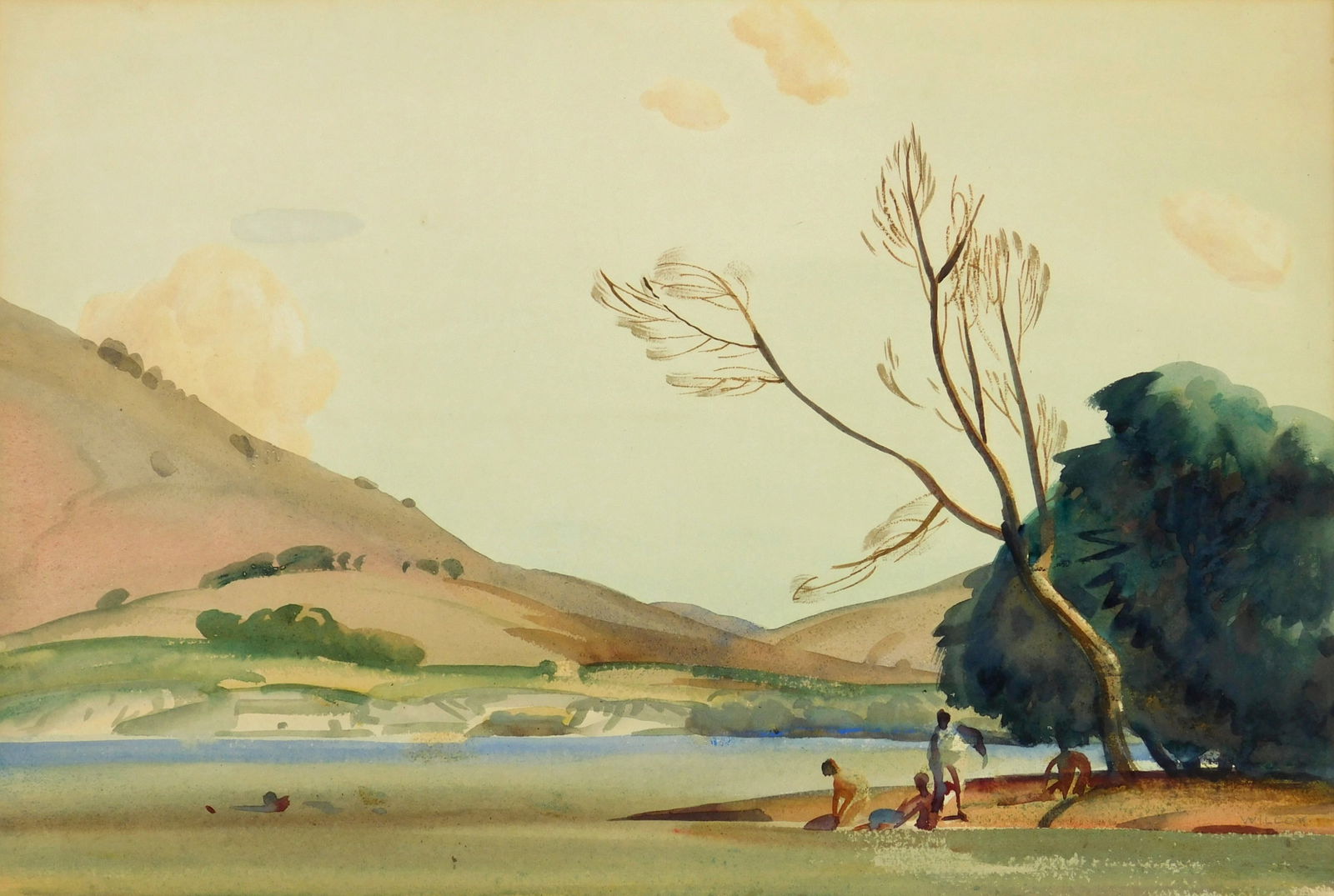 Frank N. Wilcox (American, 1887-1964) watercolor (1 of 5)