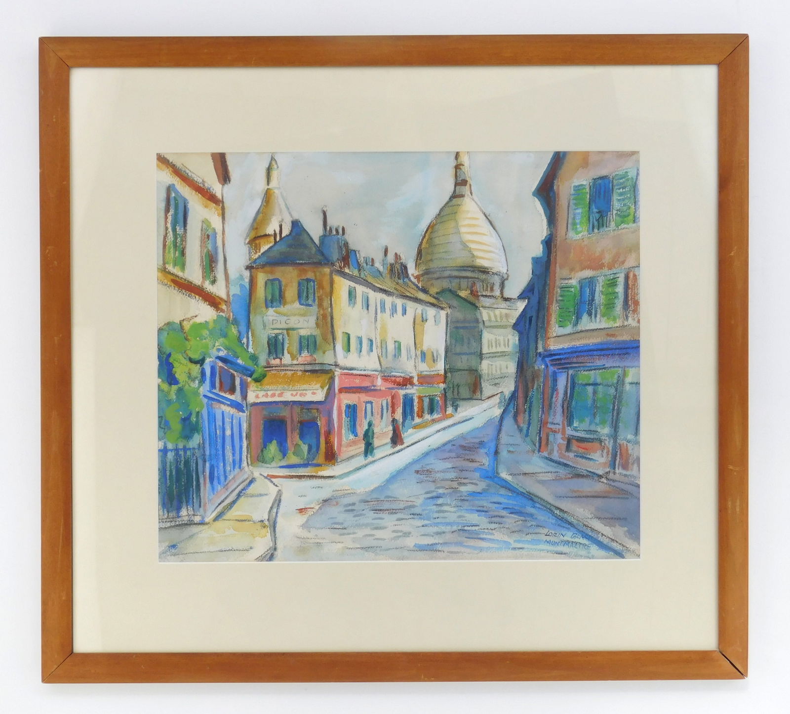 Lorin Black (American, 1894-1963) watercolor: Montmarte watercolor on paper, signed Lorin Black/ Montmarte lower right, matted and framed. 14 x 16 1/2" Provenance: Private collection- Chicago, IL *** PLEASE READ: IMPORTANT N