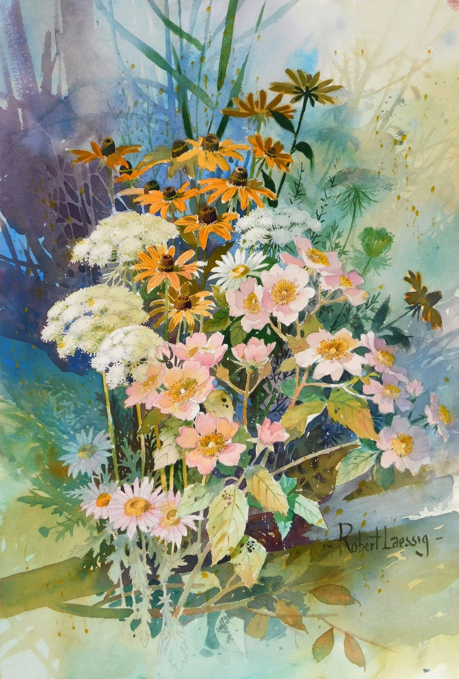 Robert Laessig (American, 1913-2010) watercolor (1 of 5)