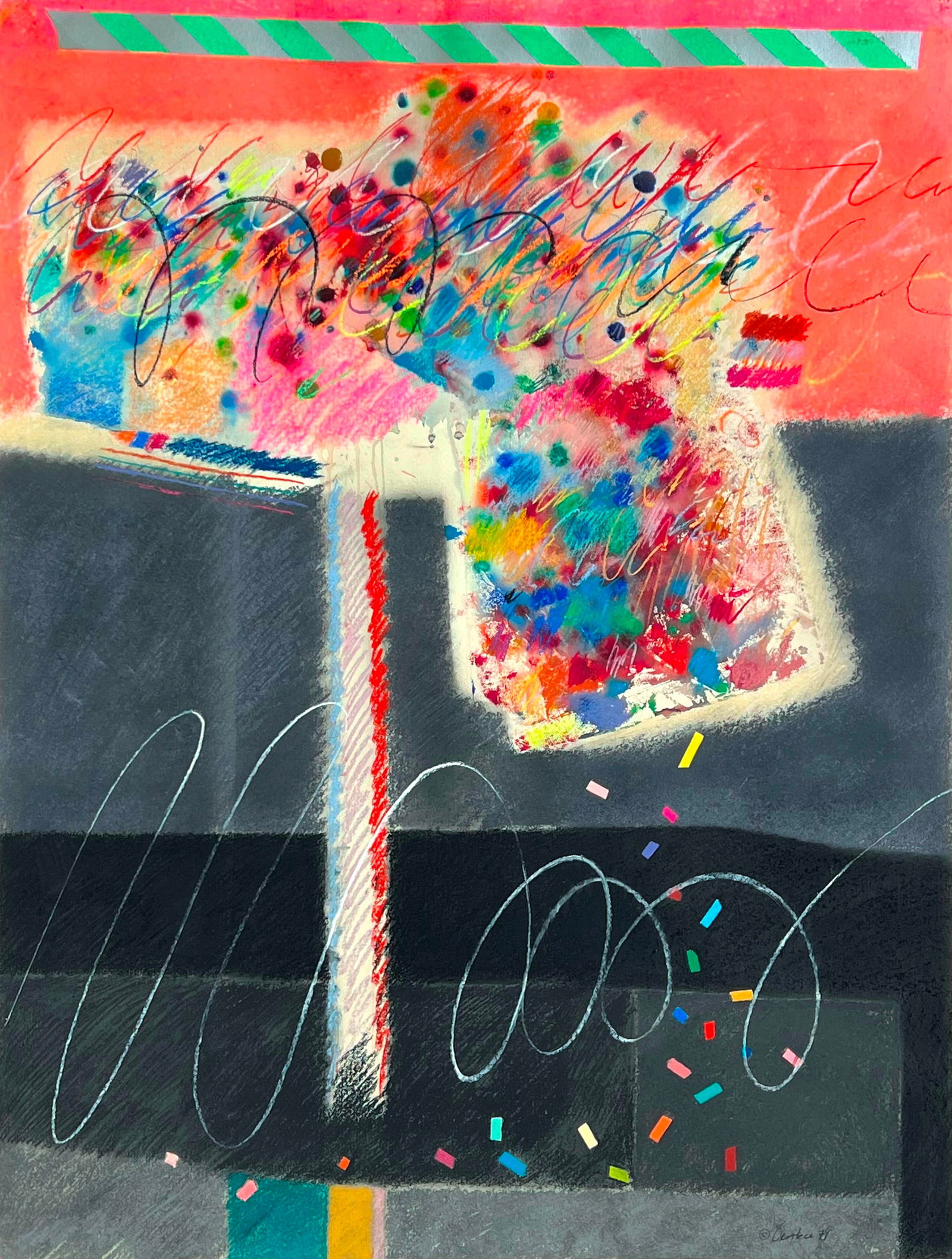 Moe Brooker (American, 1940-2022) mixed media on paper (1 of 10)