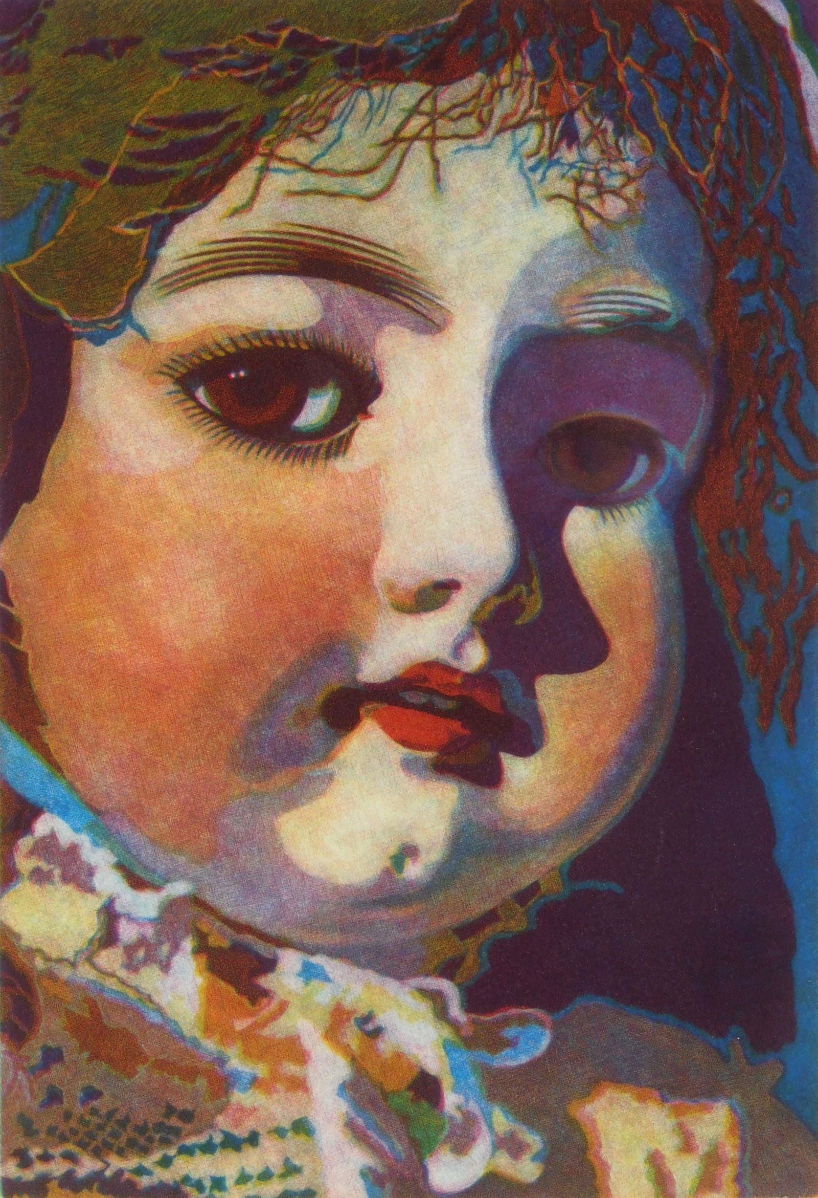 Beatrice Louise Mitchell (American, 1931-2022) mezzotint: Walking in Low Winter Sun mezzotint in colors, 1984, signed, dated and numbered 46/75 in pencil. 9 x 6 1/8" Provenance: Private collection- Cleveland Heights, OH *** PLEASE READ: IMPORTANT