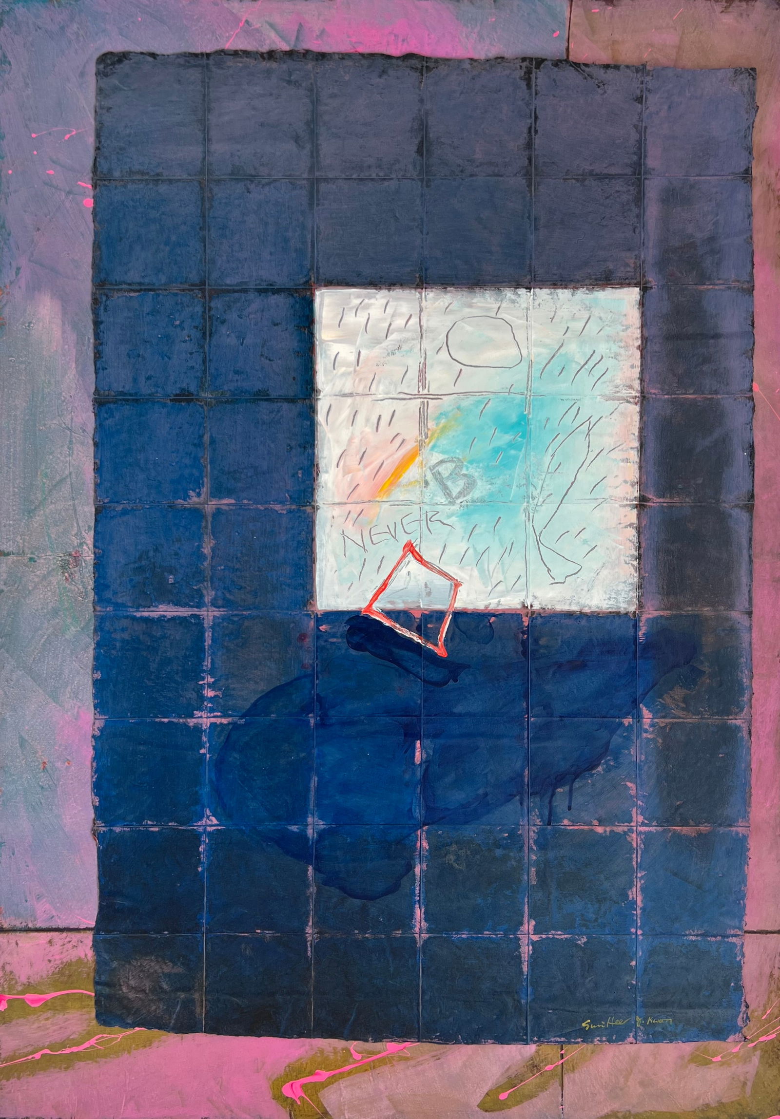 Sun-Hee J. Kwon (Korean/ American 1947- ) acrylic: B acrylic on paper, 1986, signed lower right, also signed, dated and titled verso. 42 x 30" (sheet) Provenance: Private collection- Cleveland OH *** PLEASE READ: IMPORTANT NOTE A