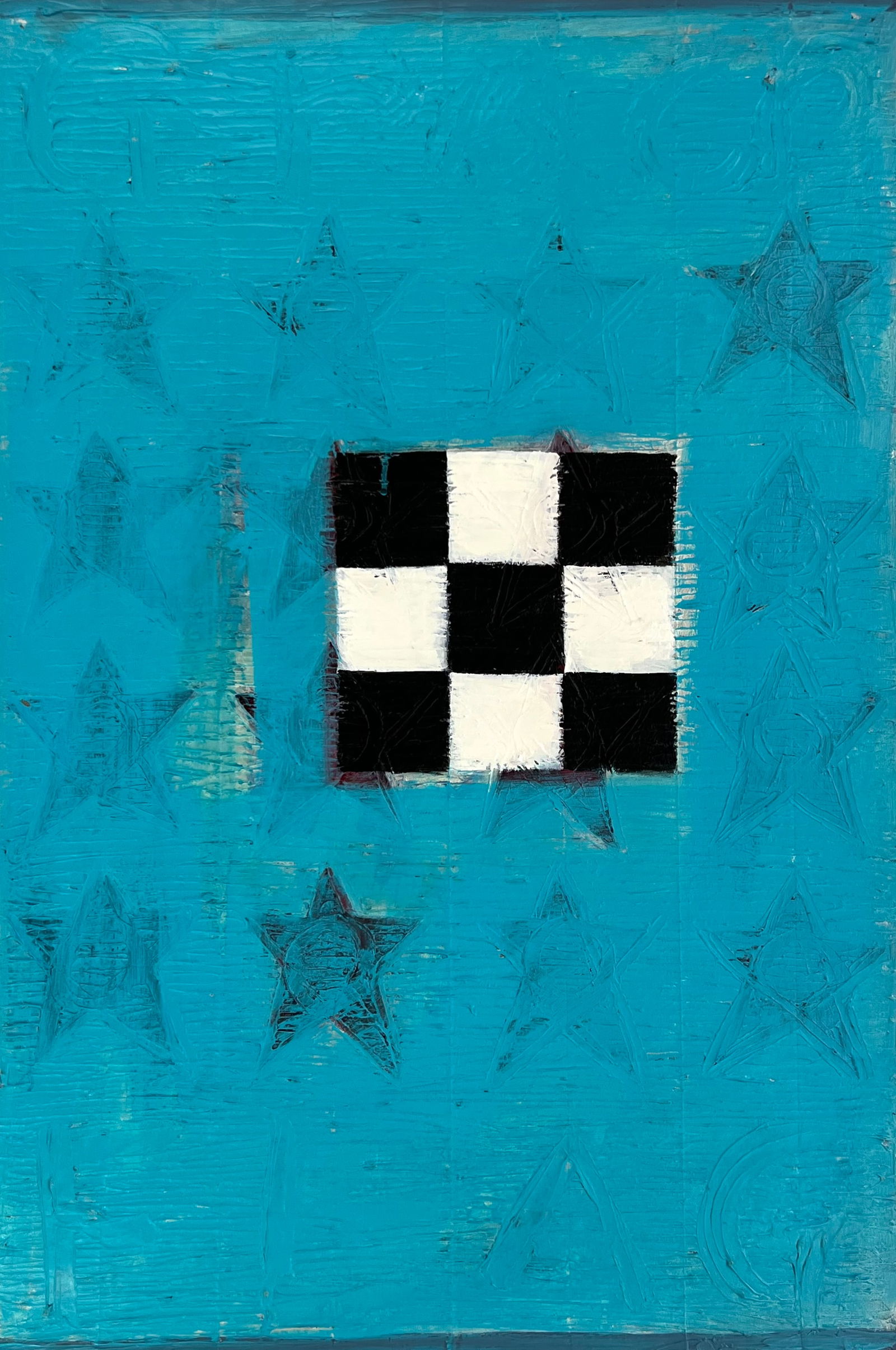 Sun-Hee J. Kwon (Korean/ American 1947- ) acrylic: Flag of Grace acrylic on paper, 1988, signed, dated and titled verso. 39 x 26" (sheet) Provenance: Private collection- Cleveland, OH *** PLEASE READ: IMPORTANT NOTE About S&H ***