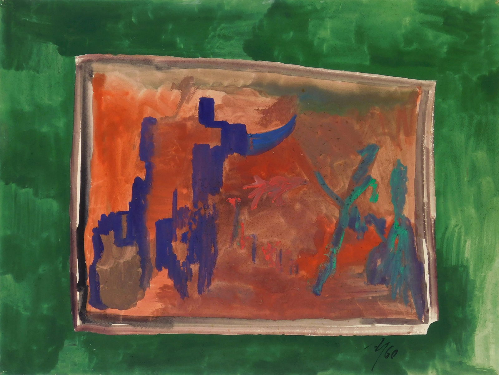 Adja Yunkers (American, 1900-1983) mixed media (1 of 6)