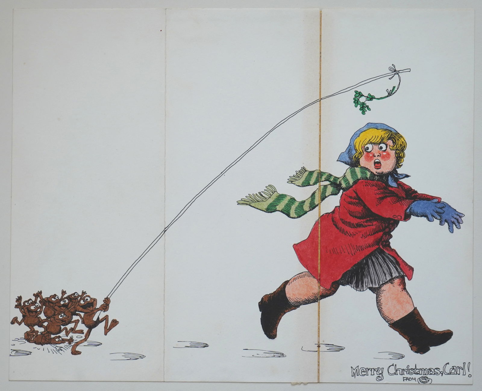 Robert Crumb (American, 1943- ) pen and ink and watercolor (1 of 4)