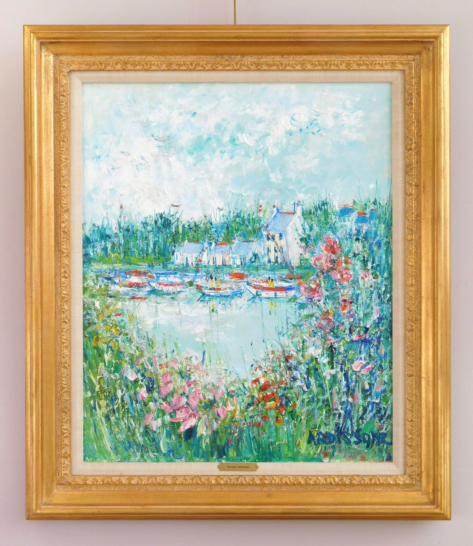 Yolande Ardisoone (French, 1927-2024) oil: Portrieuxoil on canvas, signed Ardissone lower right, framed. 28 x 23"Provenance: Private collection- Fairlawn, OHWally Findlay Galleries- Chicago, IL *** PLEASE READ: IMPORTANT NOTE
