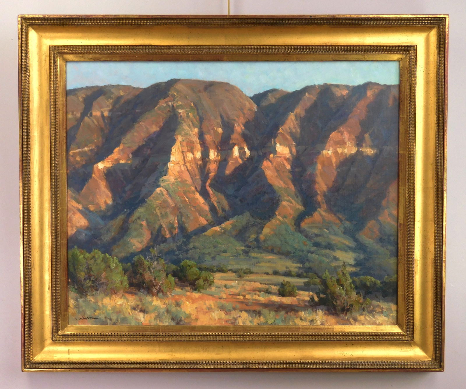 Clyde Aspevig (American, 1951- ) oil: Dinosaur National Monument, Colorado oil on panel, signed C. Aspevig lower left, framed. 24 x 30" Provenance: Private collection- Oberlin, OH Artist's of America Sale- Denver Rotary Clu