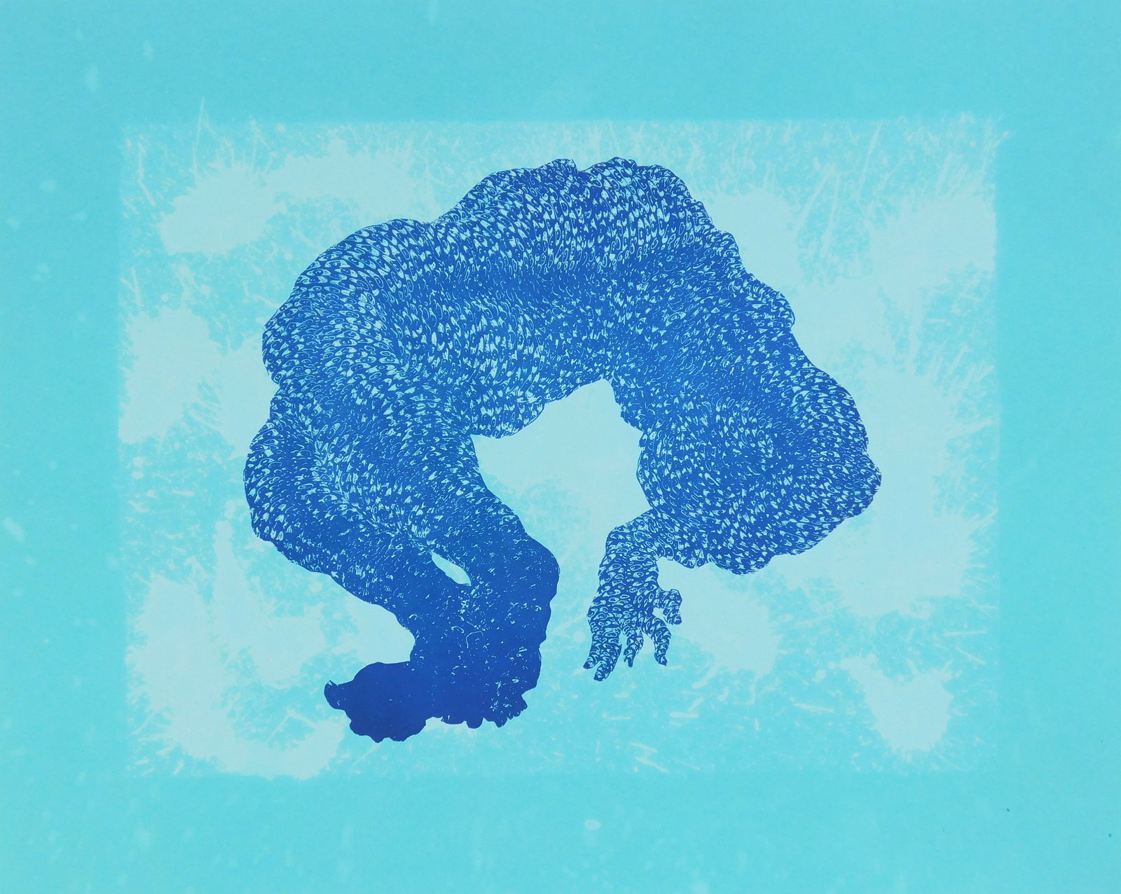 Didier Williams (Haitian, 1983- ) letterpress relief print: Vol letterpress printed relief from wood caving and polymer plate, 2022, signed, dated and numbered 28/200 in pencil verso, the Print Club of New York presentation for 2022.. 12 1/2 x 15 1