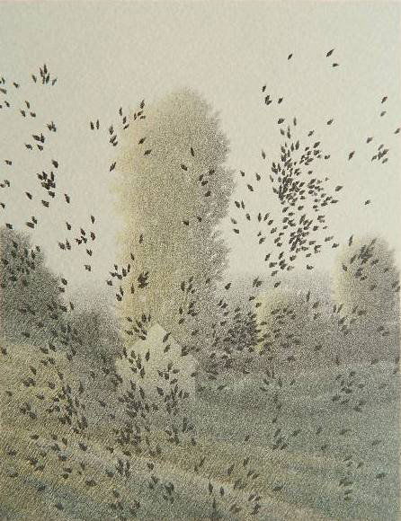 Robert Kipniss lithograph: Robert Kipniss- ''Splash''- lithograph in colors, signed and annotated 'artist proof' in pencil, very good condition. 6 3/8 x 5''