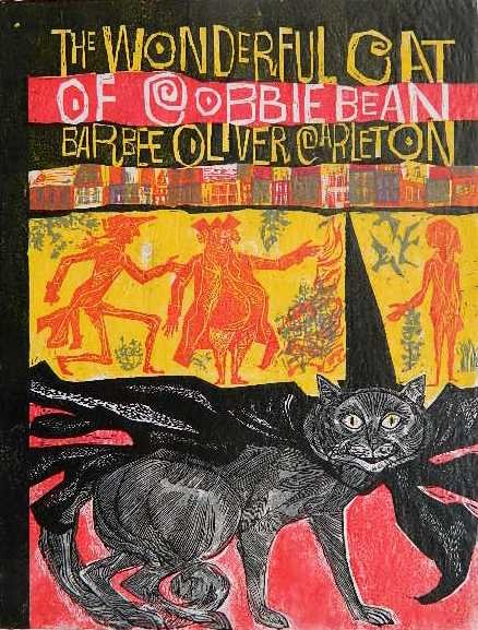 Jacob Landau woodcut: Jacob Landau- ''Cobble Bean Cat'' (Milton/ Flint 28.1)- woodcut in colors, 1955, very good condition. 11 x 8 1/2''