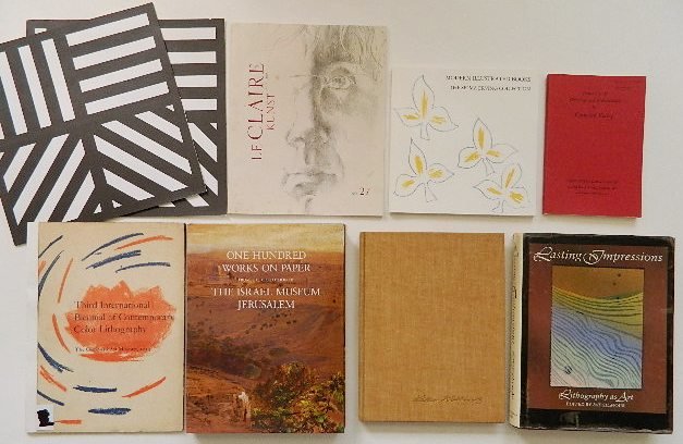 9 Books on Works on Paper: 9 Books on Works on Paper- 1.Pidgley, Michael. Exhibitions of Drawings and Watercolours by Cornelius Varley. London: P & D Colnaghi & Co. Ltd., 1973. 2.Third International Biennial of Contemporary Col