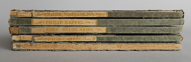 ''American Etchers'' 6 volumes: ''American Etchers'' 6 volumes- including 2 copies of Vol.III, Childe Hassam, appreciation by James C. McGuire, T. Spencer Hutson & Co., New York, and P & D Colnaghi & Co., London, 1929; 2 copies of V