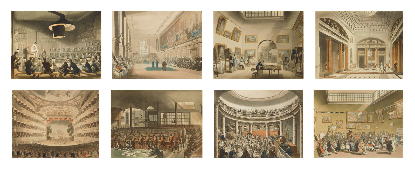 10 Rowlandson & Pugin engravings (1 of 18)