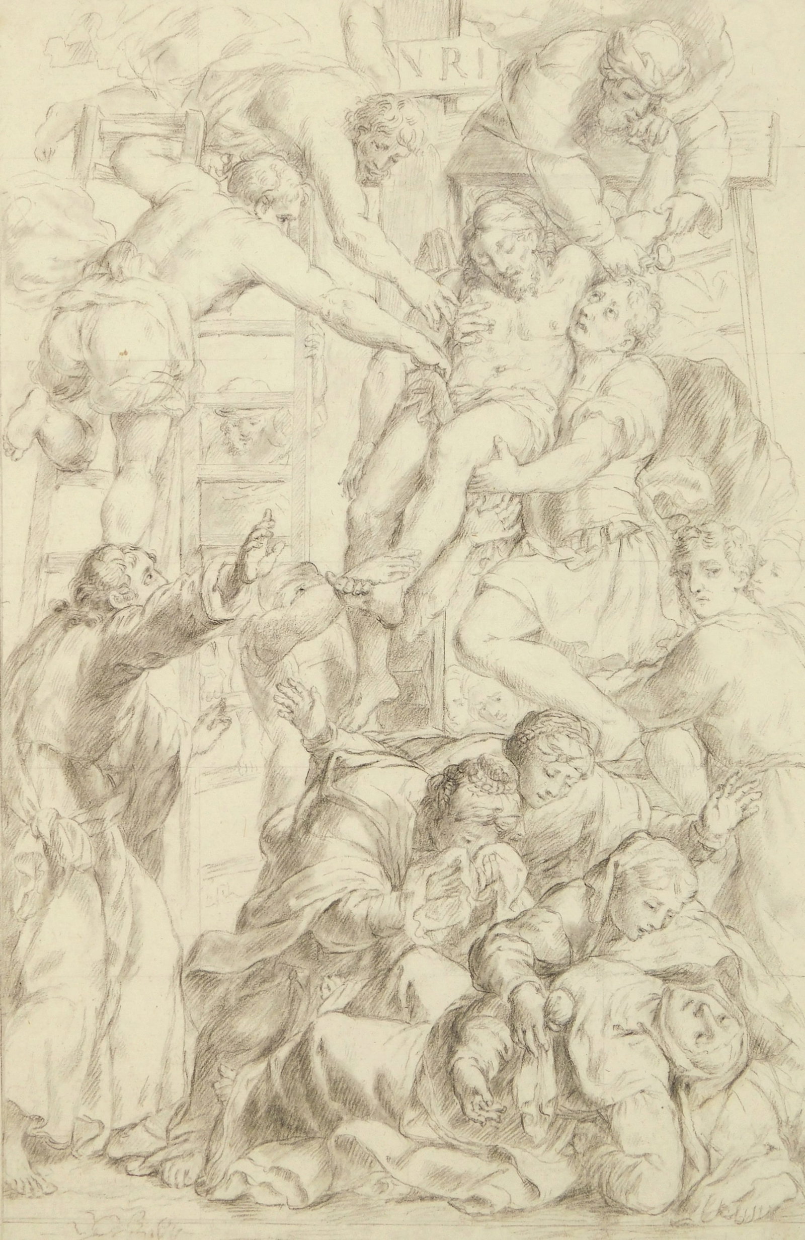 after Daniele da Volterra (Italian, 1509-1566) lithograph: Descent from the Cross lithograph. 12 3/8 x 8 1/16" Provenance: Private collection- Fort Myers, FL *** PLEASE READ: IMPORTANT NOTE About S&H *** S&H of this auction will be handled