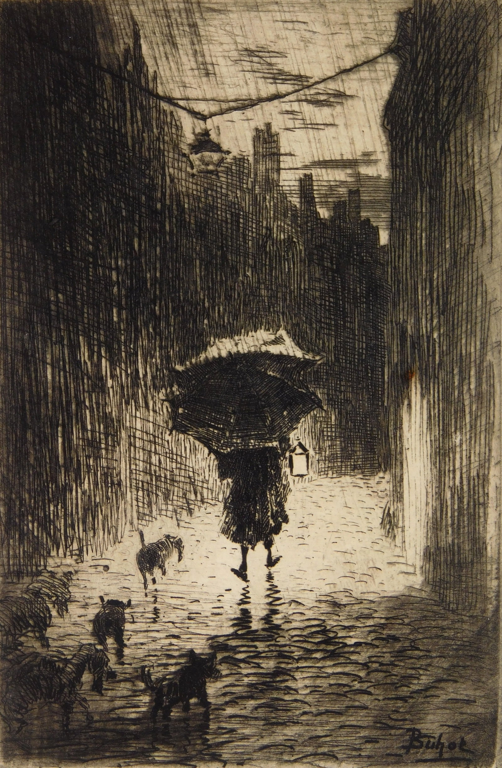 Felix Buhot (French, 1847-1898) etching (1 of 5)