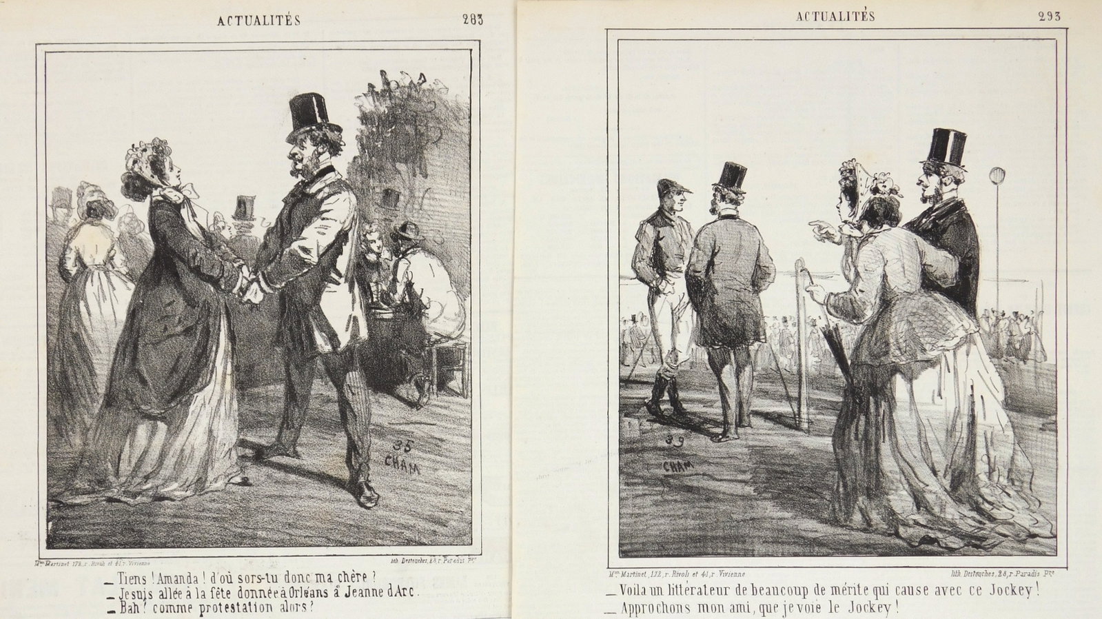 2 Amedee Cham (French, 1819-1879) lithographs (1 of 5)