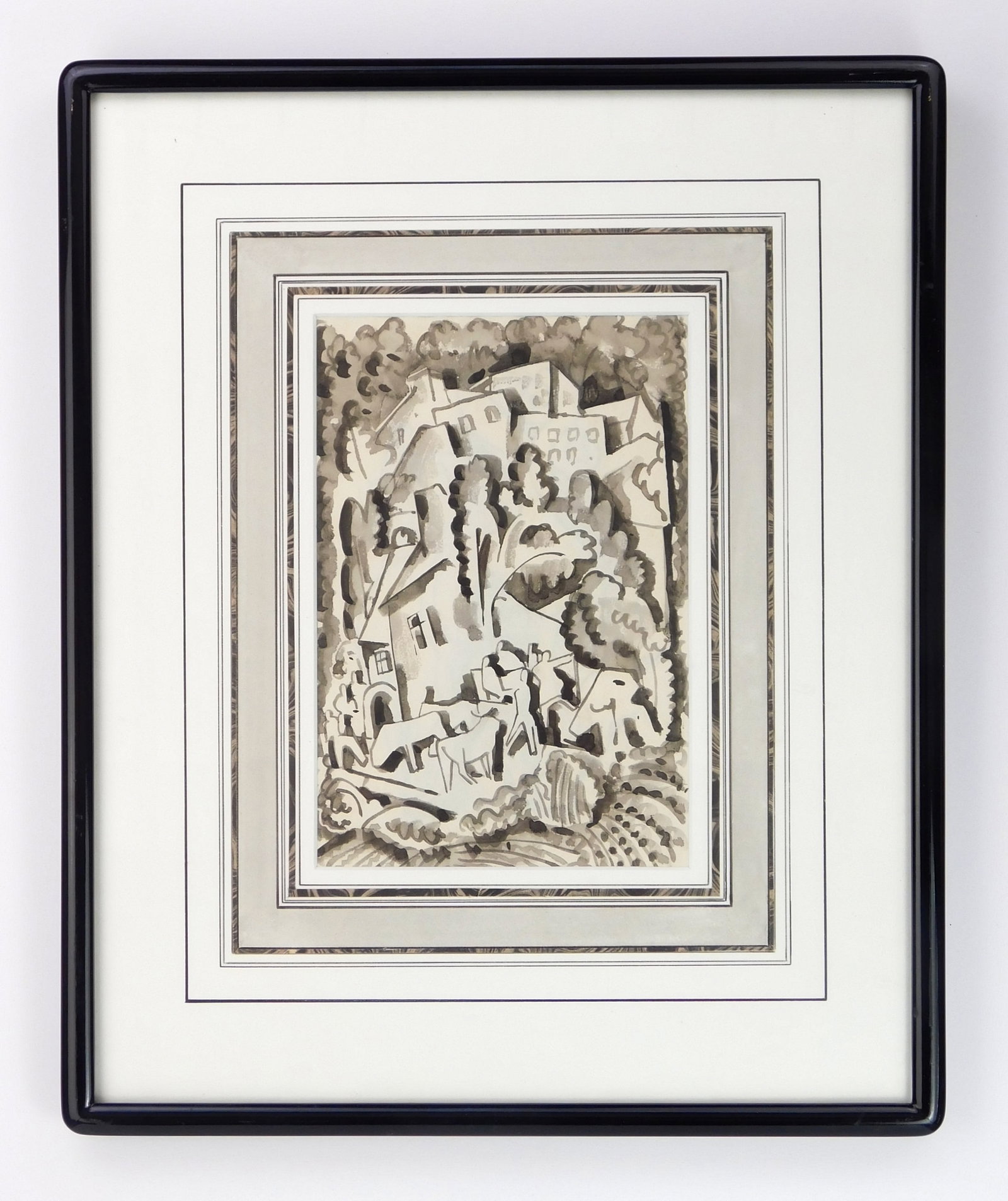 Joseph Egry (Hungarian, 1883-1951) pen and ink (1 of 3)