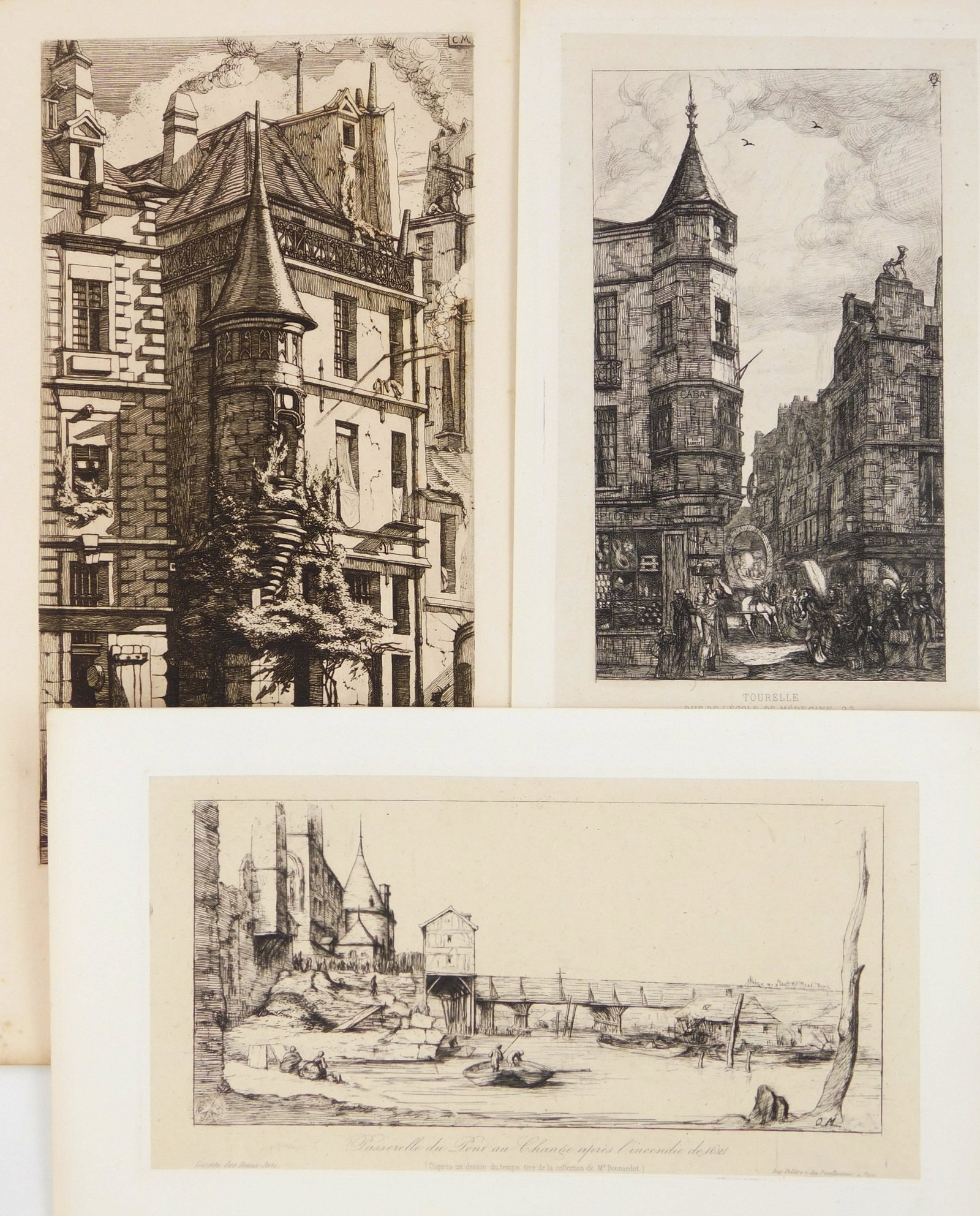 3 Charles Meryon (French, 1821-1868) etchings (1 of 7)