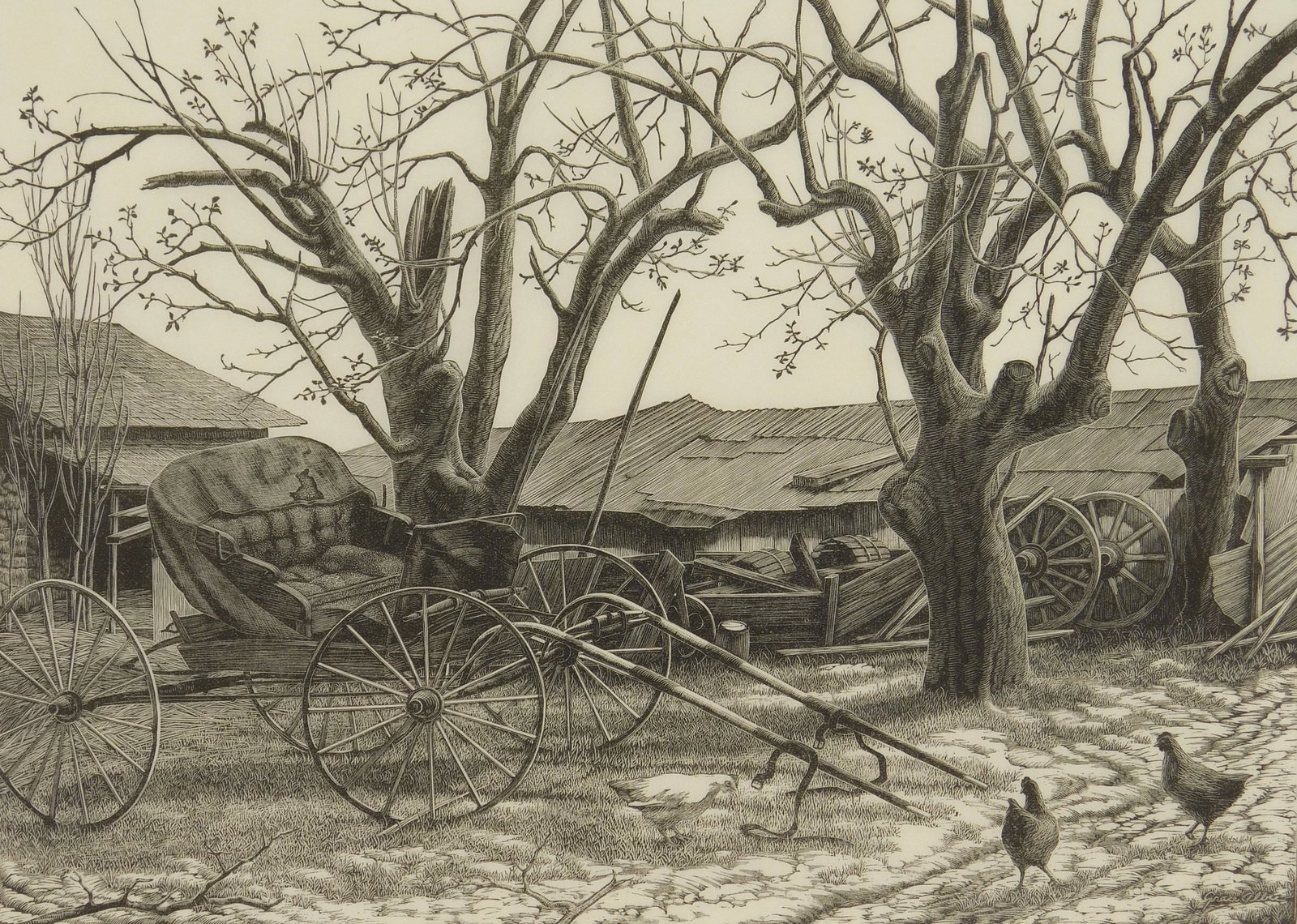 Grace Albee (American, 1890-1985) wood engraving (1 of 3)