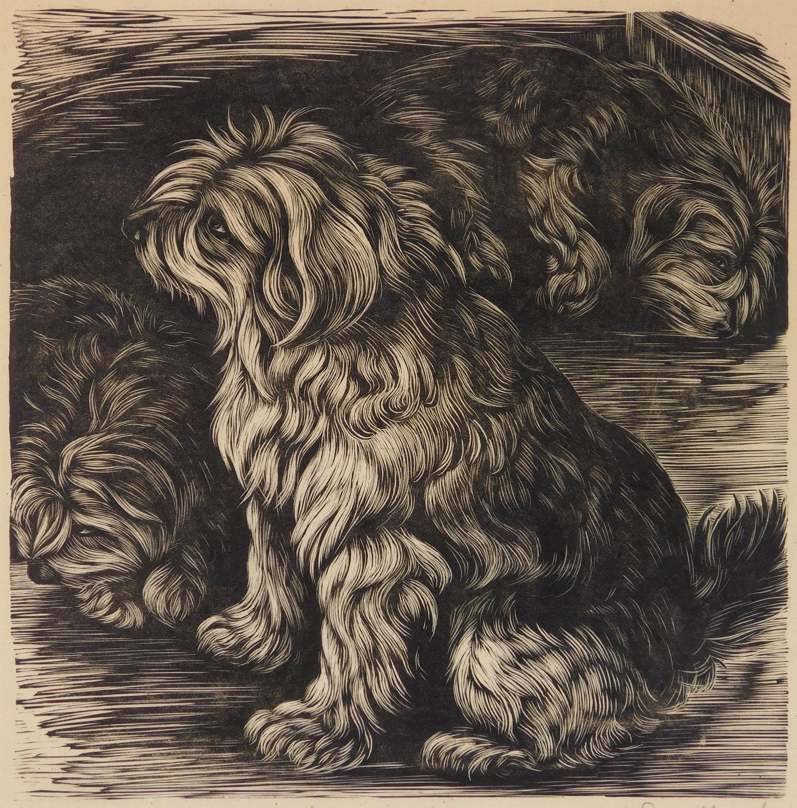 Isaac Friedlander (American, 1890-1968) woodcut: Vonya woodcut, 1938, signed, dated, titled and annotated Montreal in pencil. 9 3/4 x 9 1/2'' Provenance: Private collection- Montreal, Canada *** PLEASE READ: IMPORTA