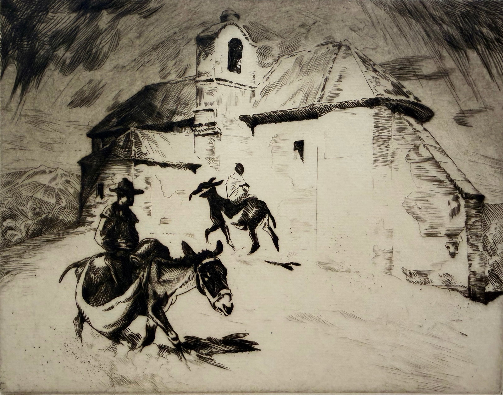 Henry G. Keller (American, 1869-1949) etching (1 of 4)