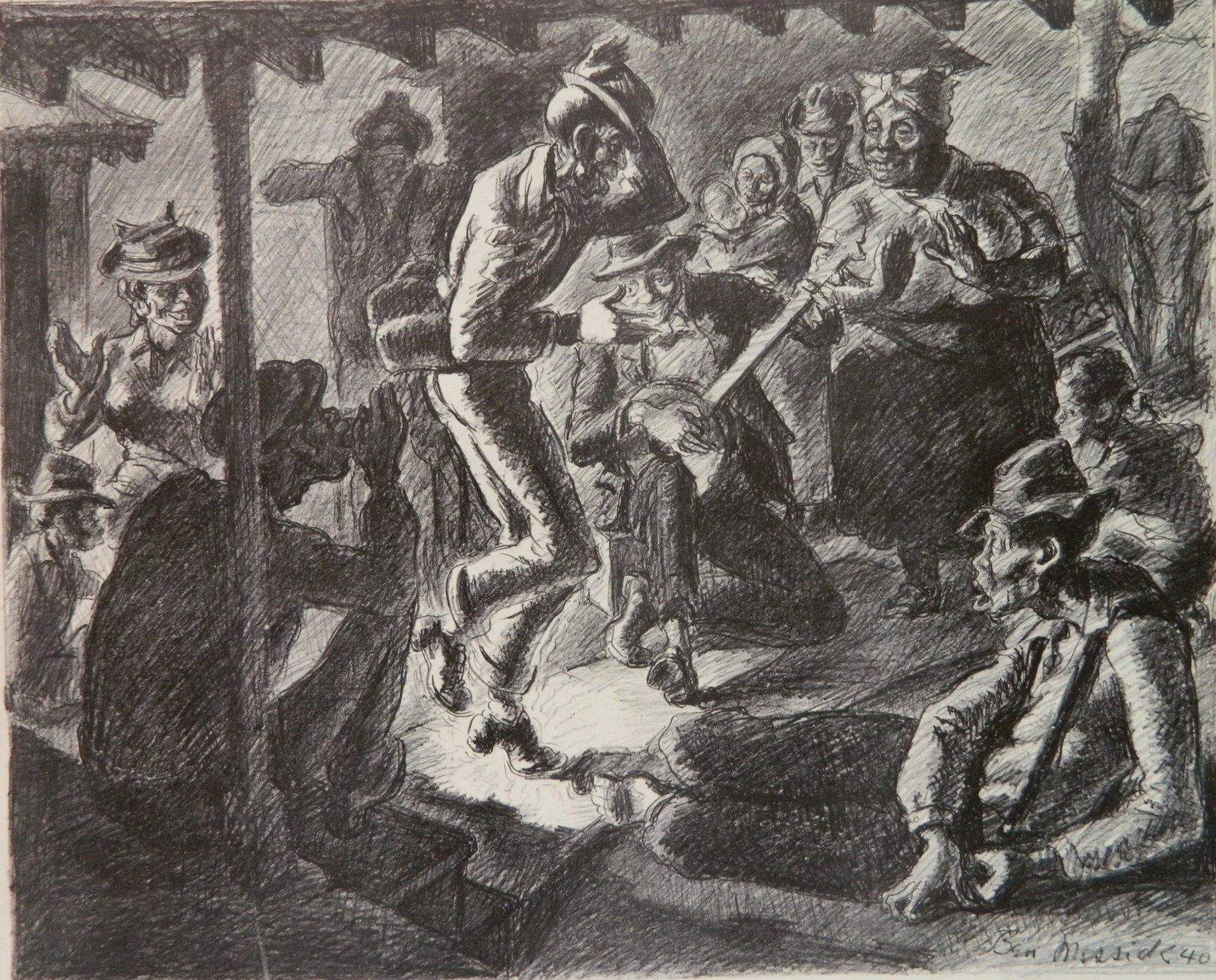 Ben Messick (American, 1901-1981) lithograph (1 of 3)