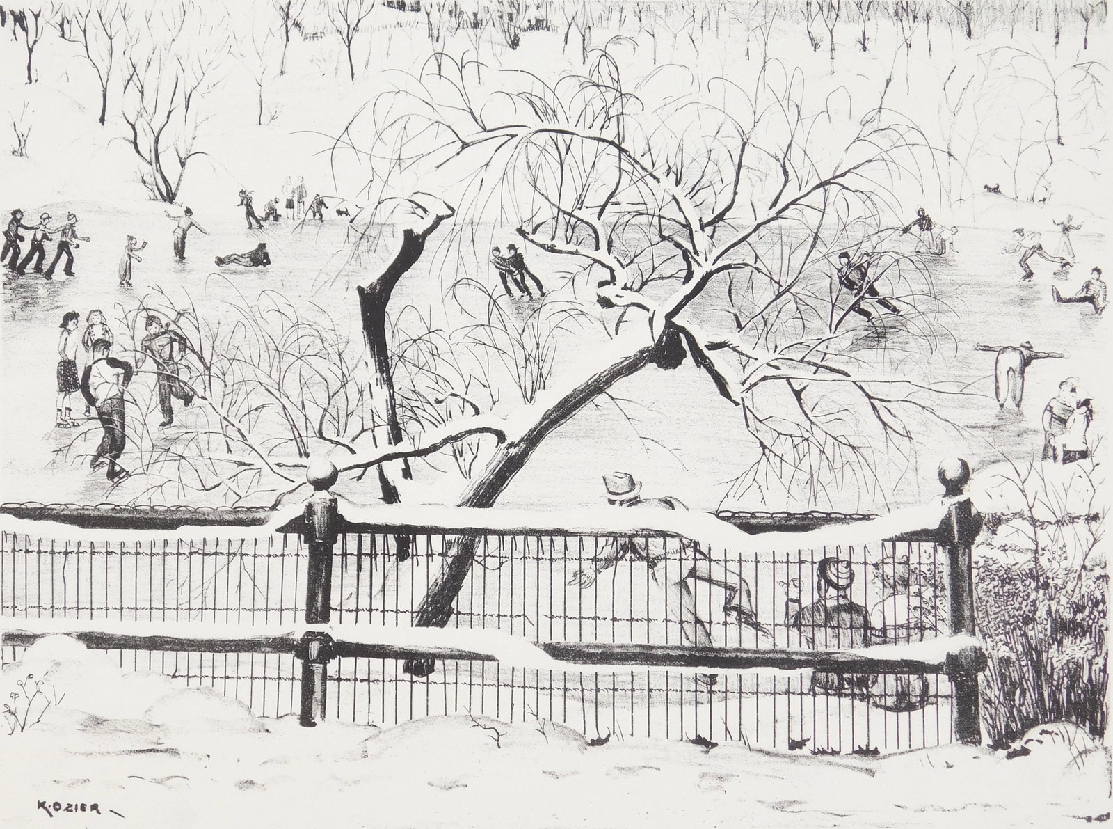 Kenneth Ozier (American, 1905 - 1978) lithograph (1 of 4)