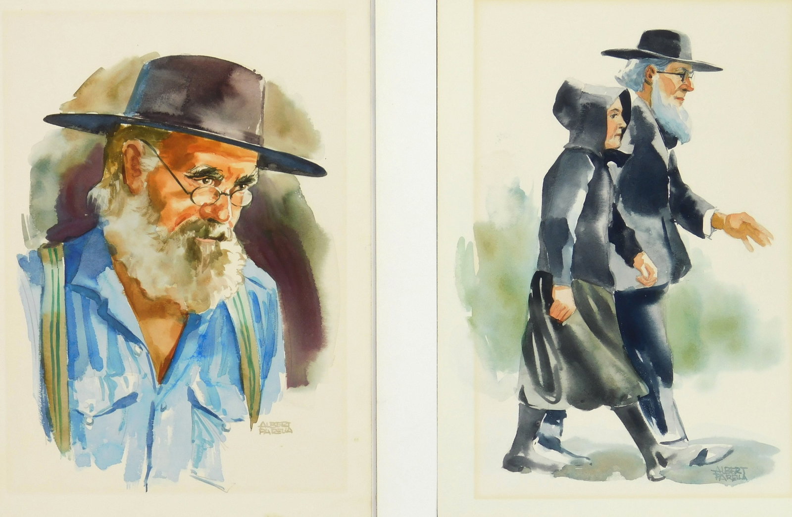 2 Albert Parella (American, 1909-1999) watercolors (1 of 5)