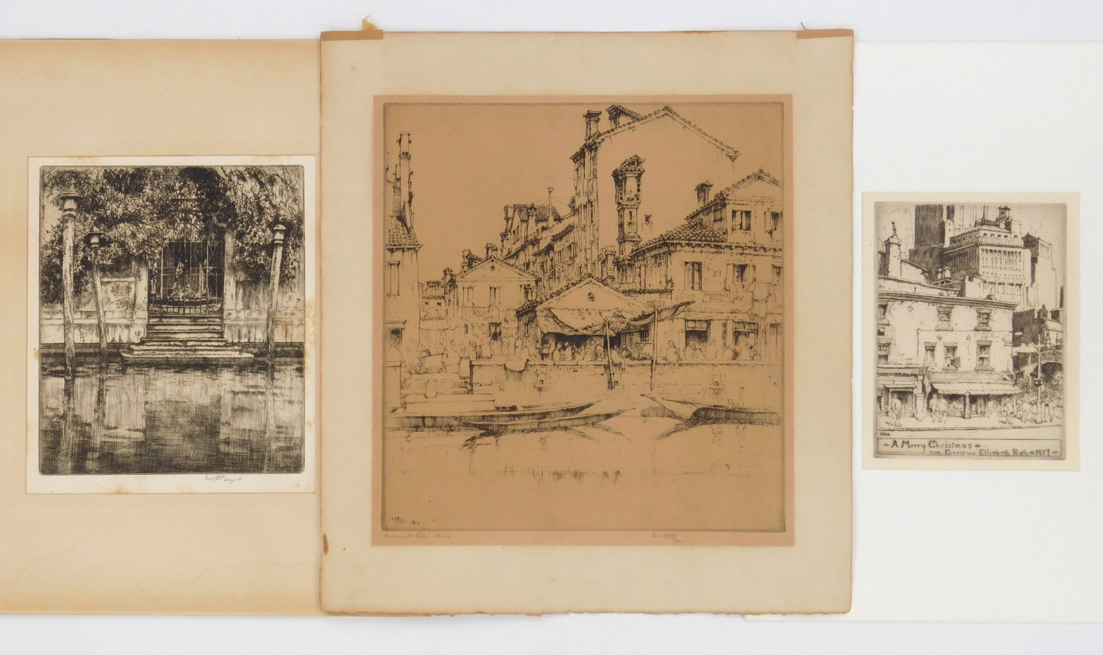3 Ernest D. Roth (American, 1879-1964) etchings (1 of 8)