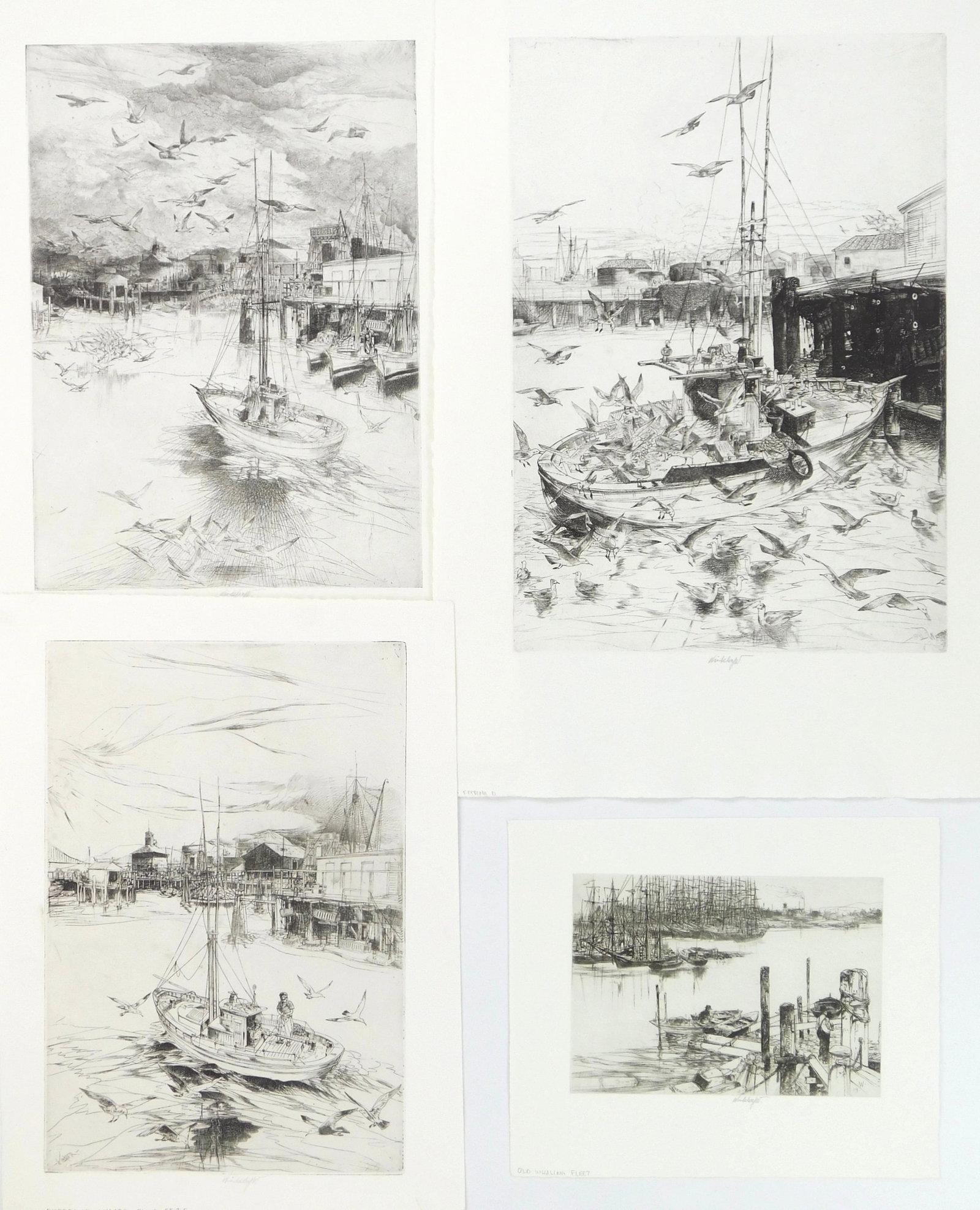 4 John Winkler (American, 1890-1979) etchings (1 of 13)