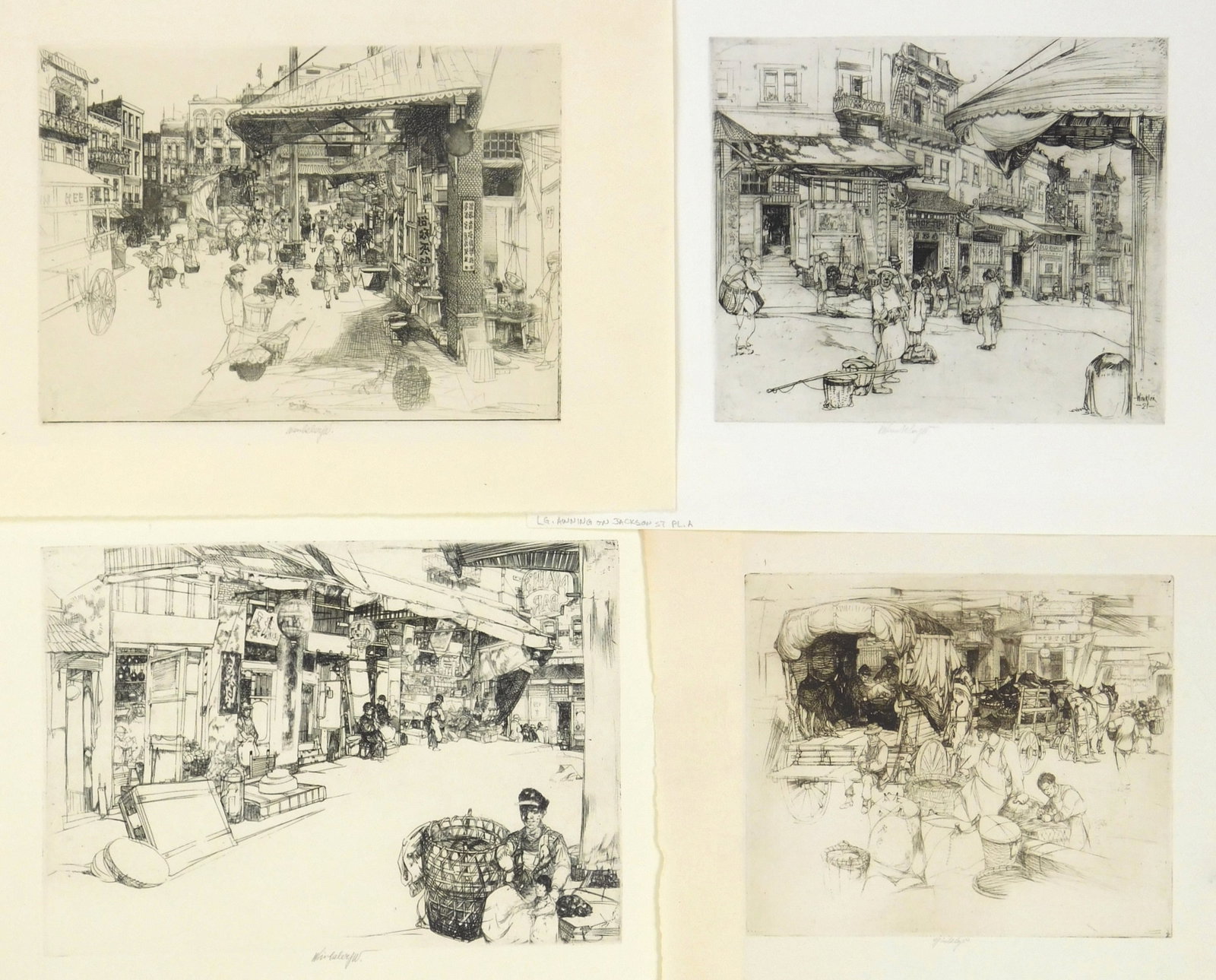 4 John Winkler (American, 1890-1979) etchings (1 of 9)