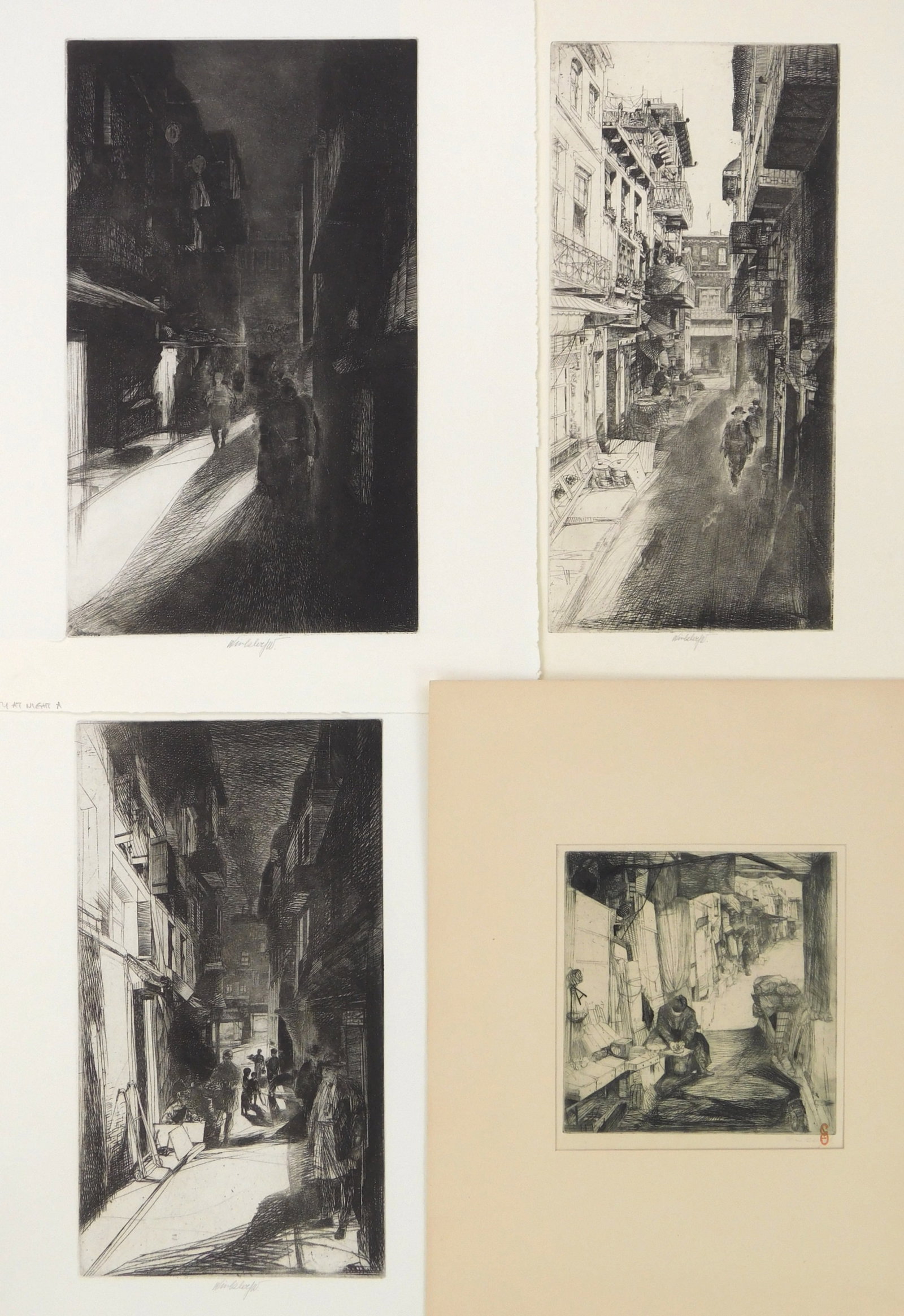 4 John Winkler (American, 1890-1979) etchings (1 of 10)
