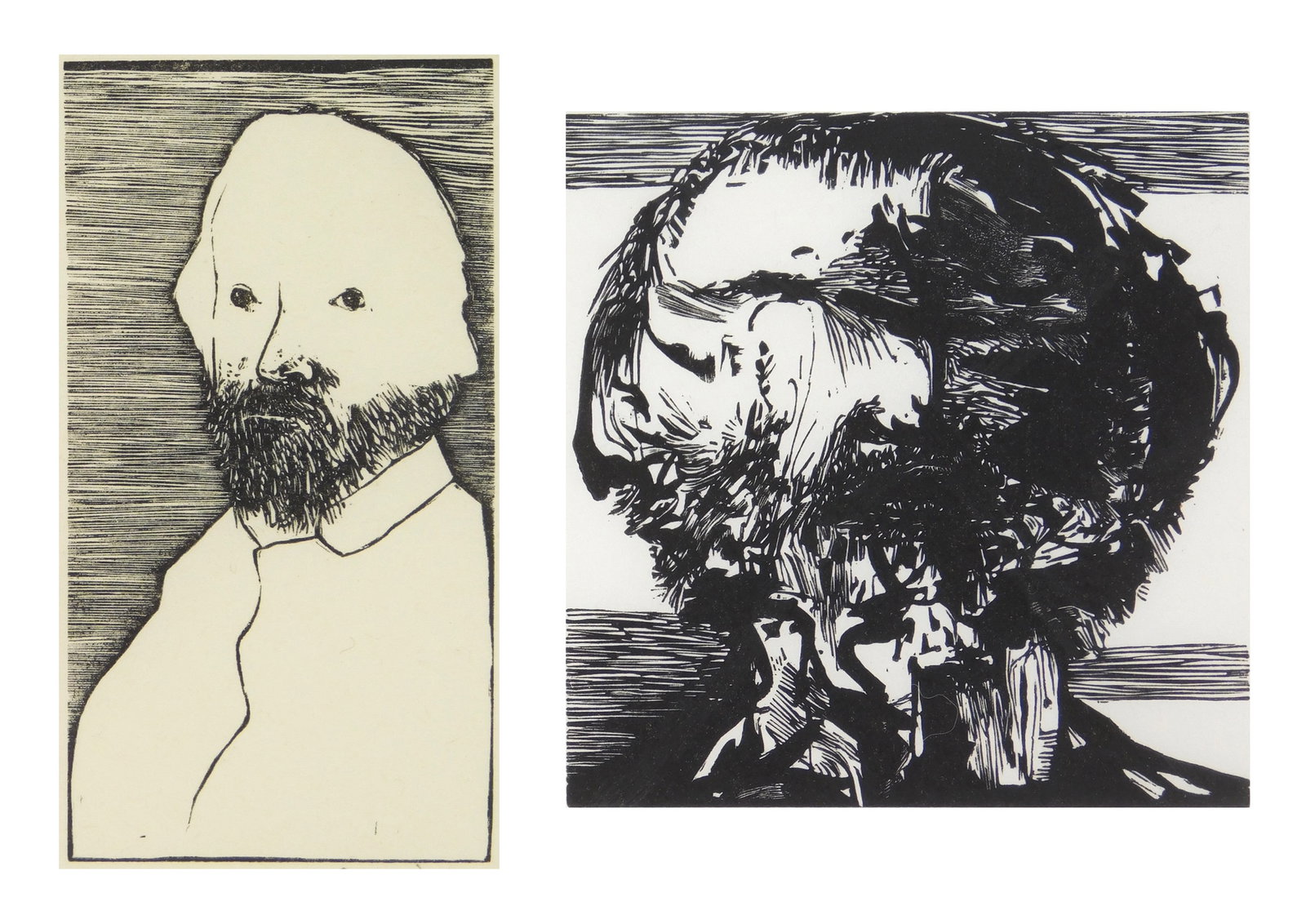 2 Leonard Baskin (American, 1922-2000) wood engraving and etching (1 of 9)