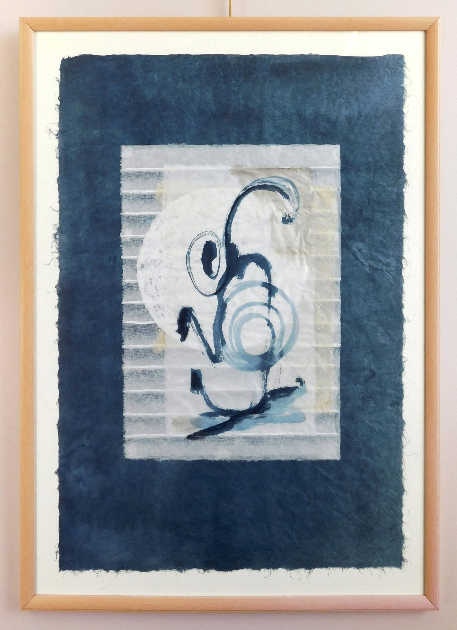 Sarah Brayer (American, 1957- ) woodblock: Moon Whisper aquatint in colors, 2005, signed and numbered 20/25, framed. 36 x 24” Provenance: Private collection- Bay Village, OH Verne Collection- Cleveland, OH *** PLEASE READ: IMP