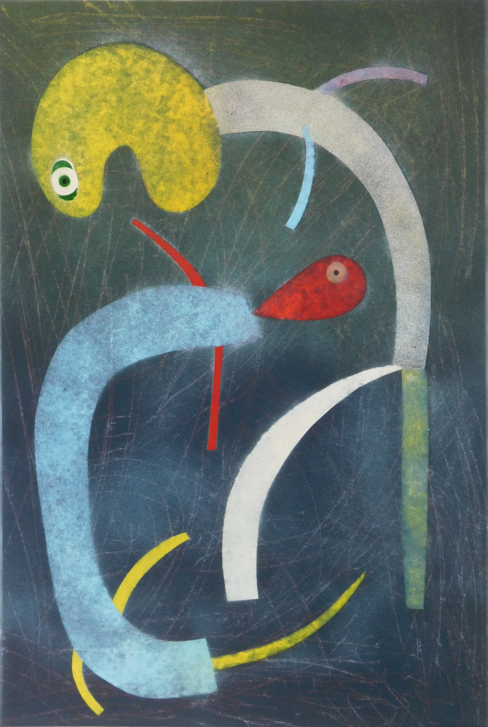 Marvin Jones (American, 1940-2005) monoprint (1 of 3)