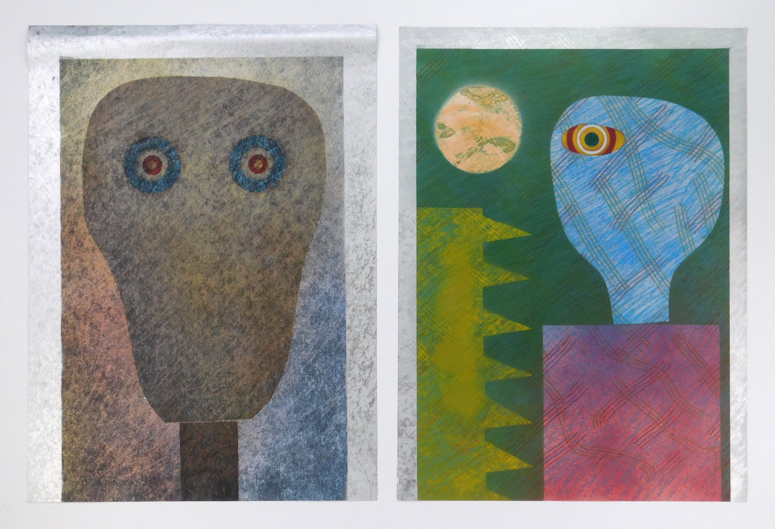 2 Marvin Jones (American, 1940-2005) monoprints (1 of 5)