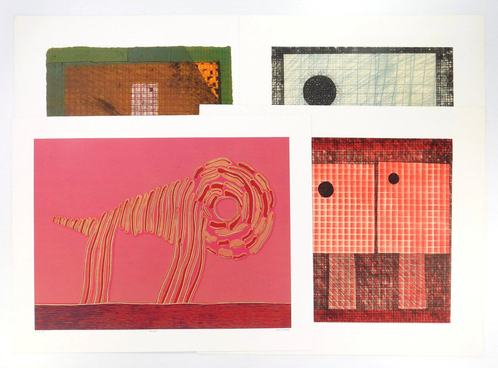 4 Marvin Jones (American, 1940-2005) relief prints (1 of 6)