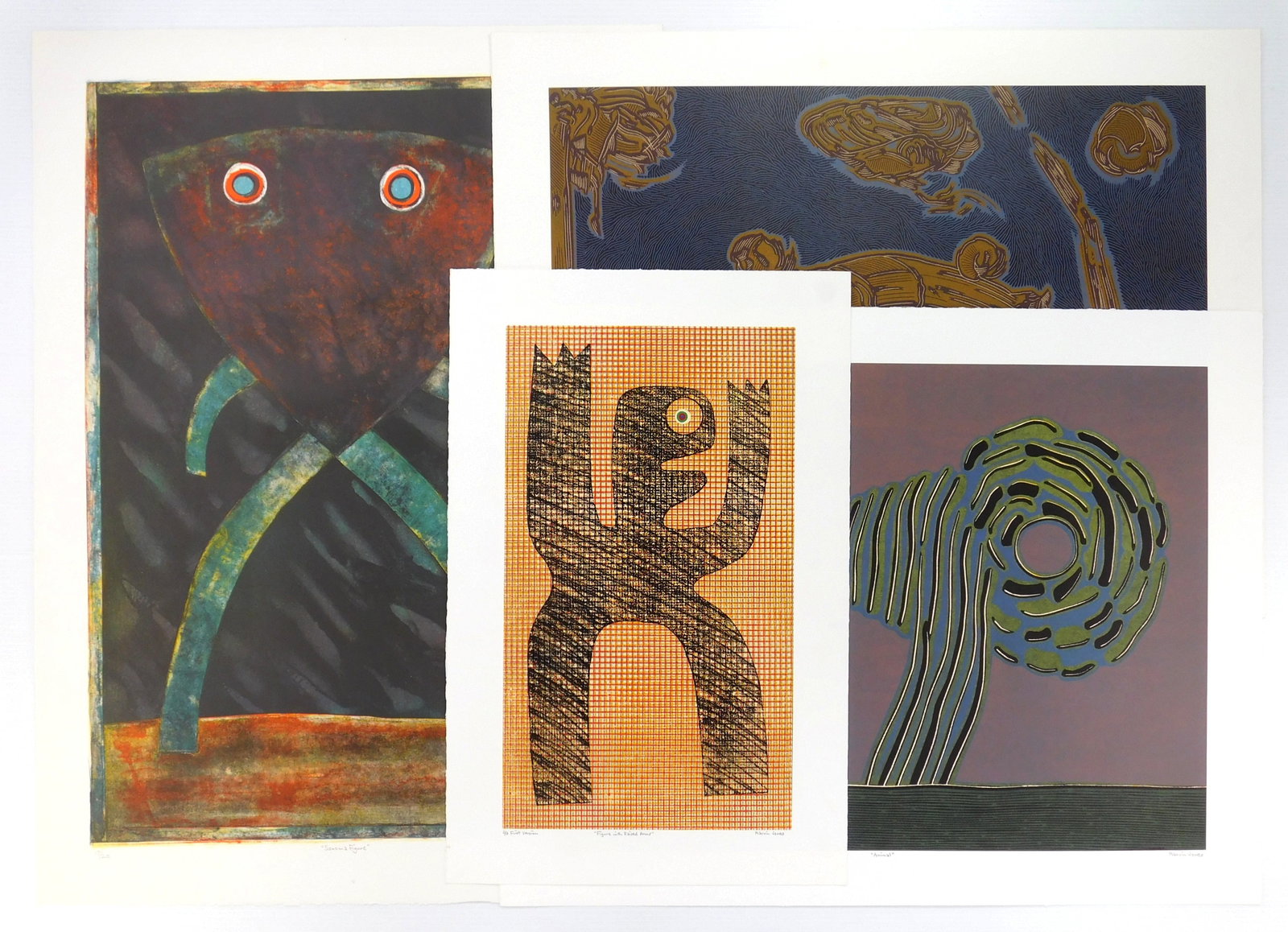 4 Marvin Jones (American, 1940-2005) relief prints (1 of 9)
