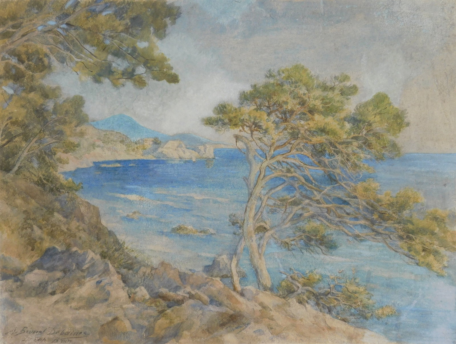 Alfred-Louis Brunet-Debaines (French, 1845-1939) watercolor (1 of 6)