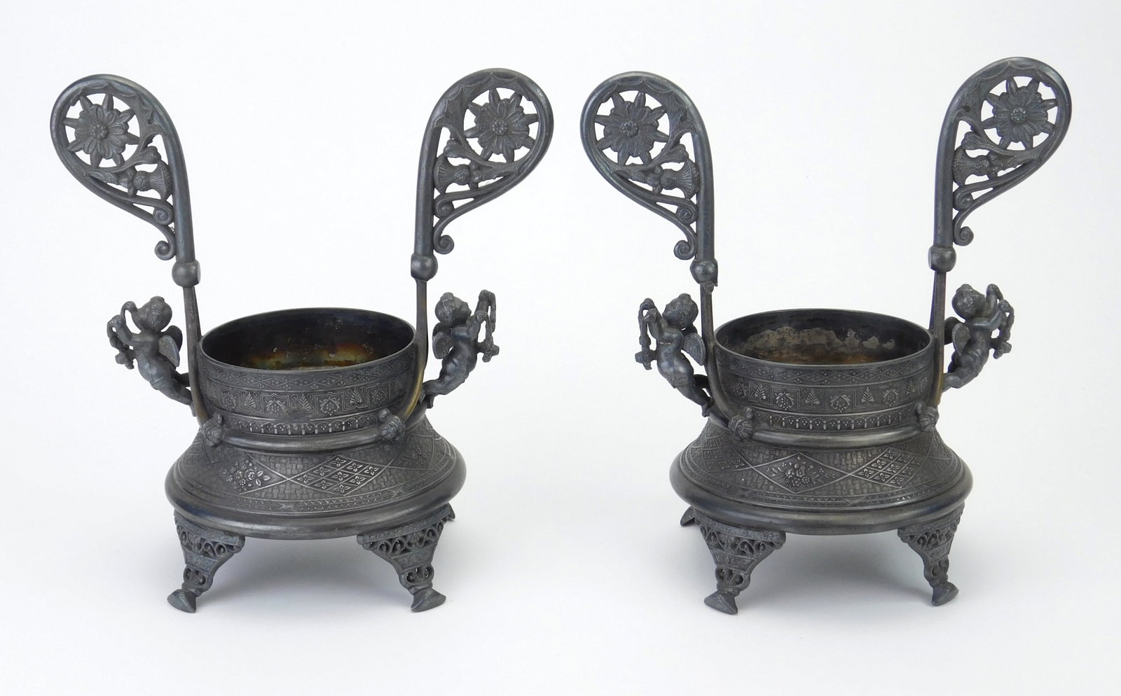 Pair of E G Webster & Bro. NY Aesthetic Victorian wine castors (1 of 7)