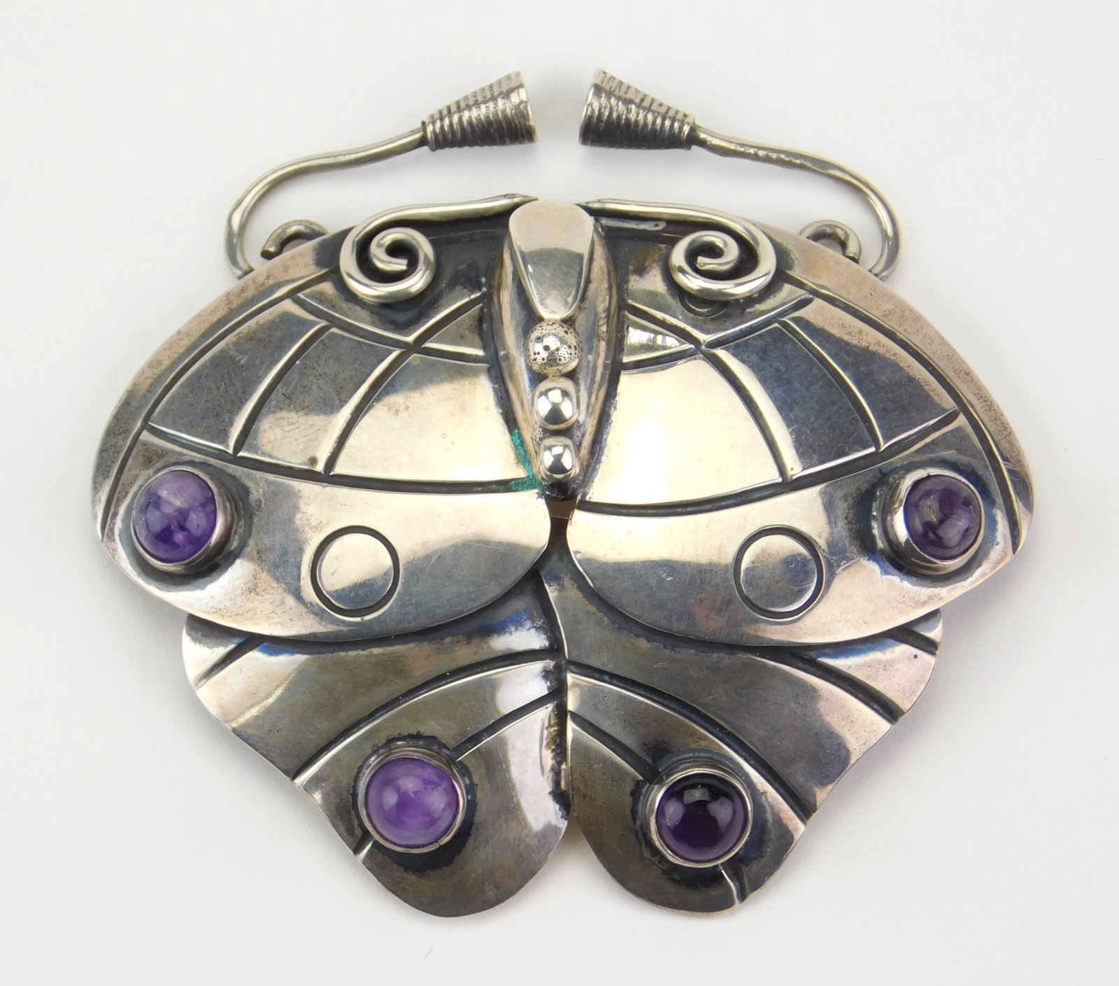 Mexican sterling silver brooch (1 of 4)