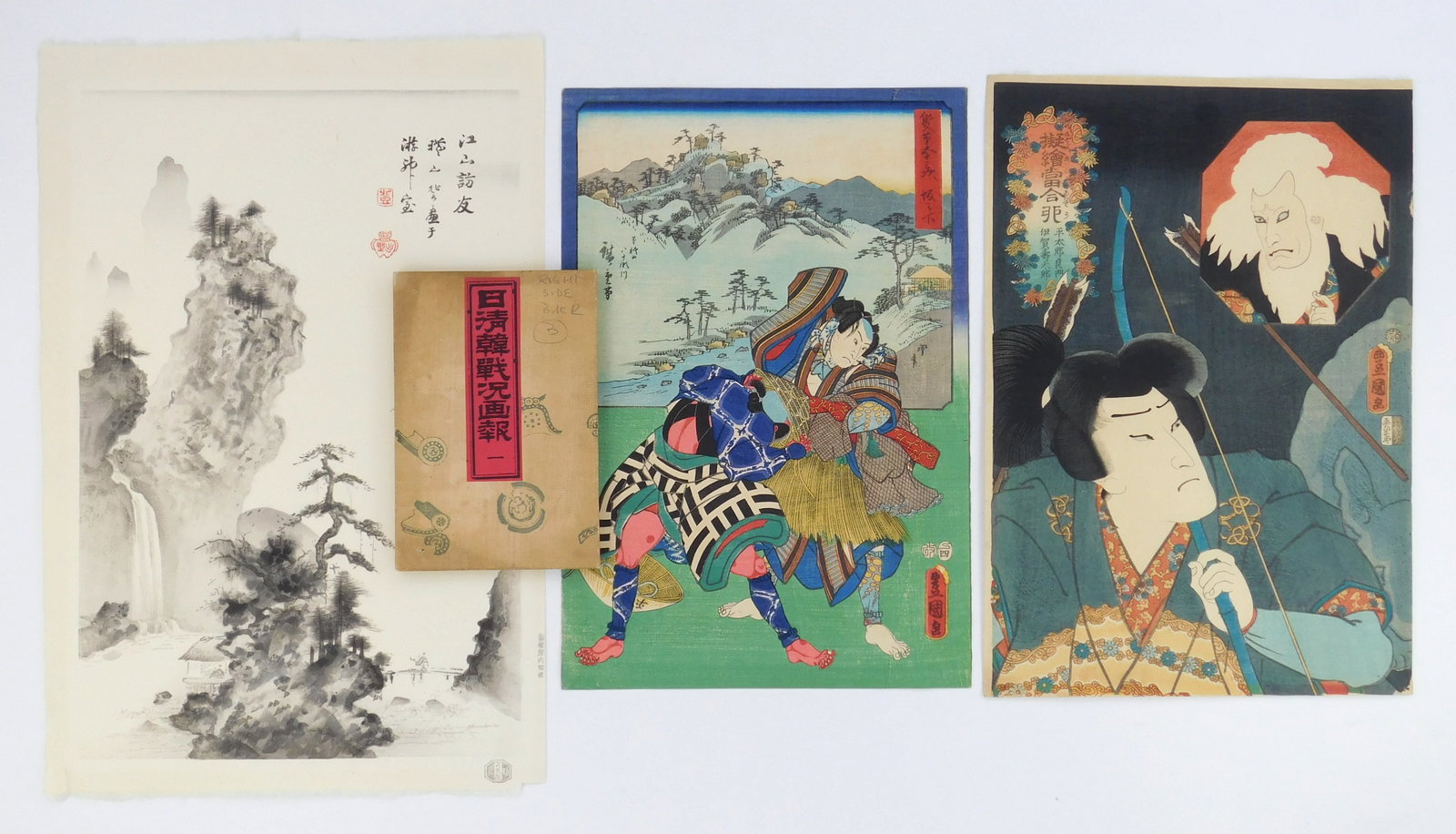4 Japanese woodblocks (1 of 11)