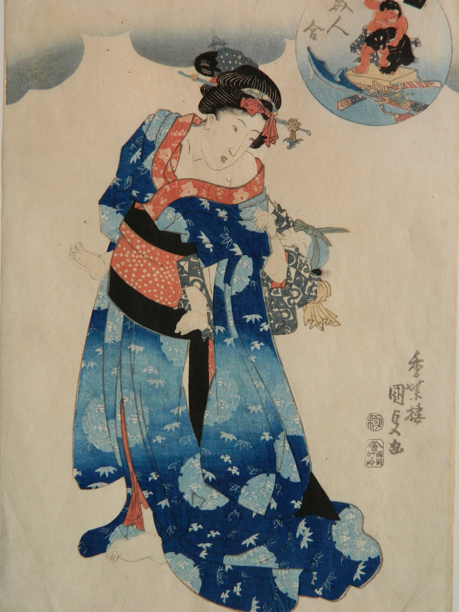 Toyokuni III Utagawa (Japanese, 1786-1864) woodblock (1 of 4)