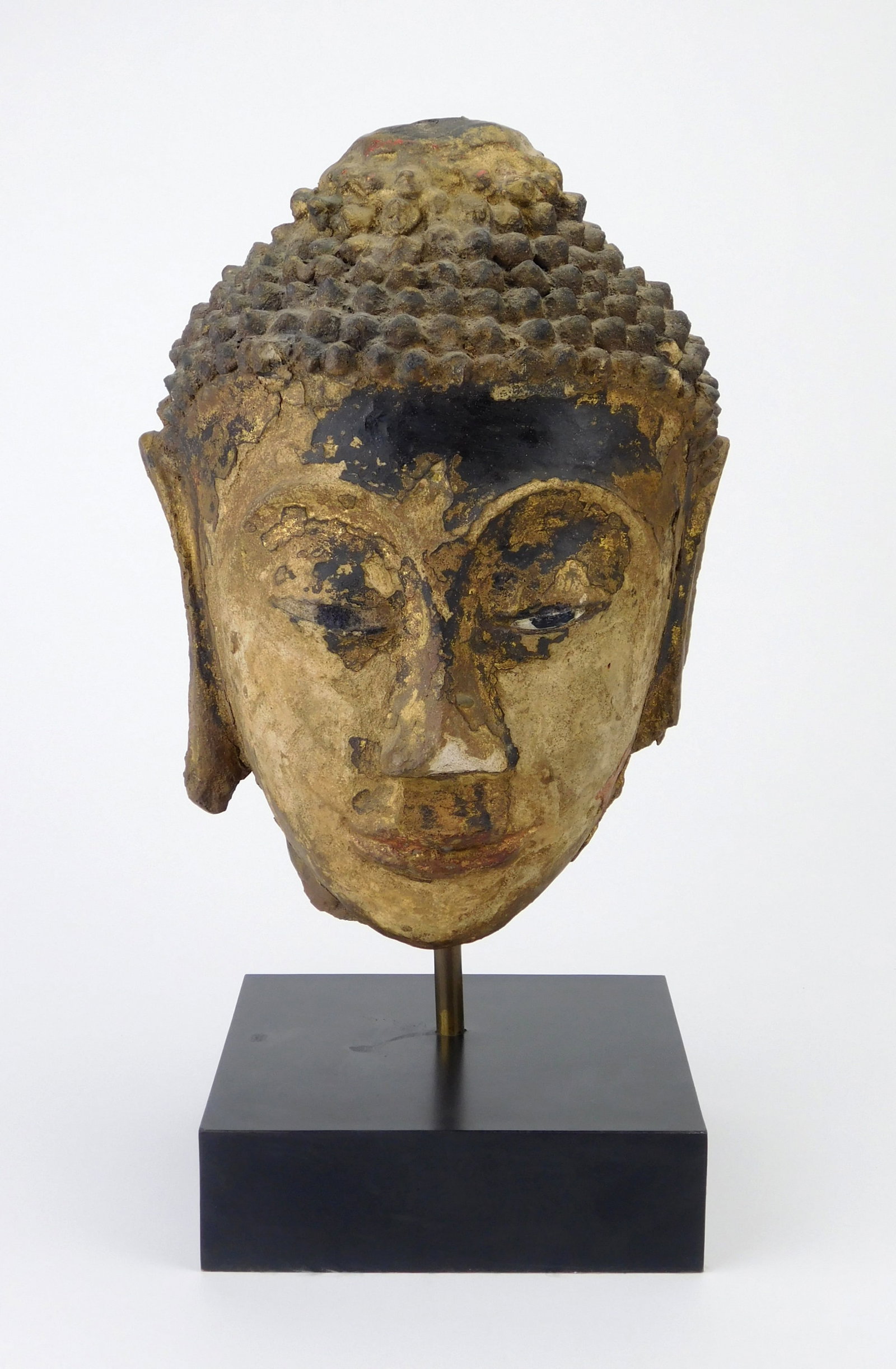 17 th c. Thai sandstone Buddha Ayutthaya Head (1 of 7)