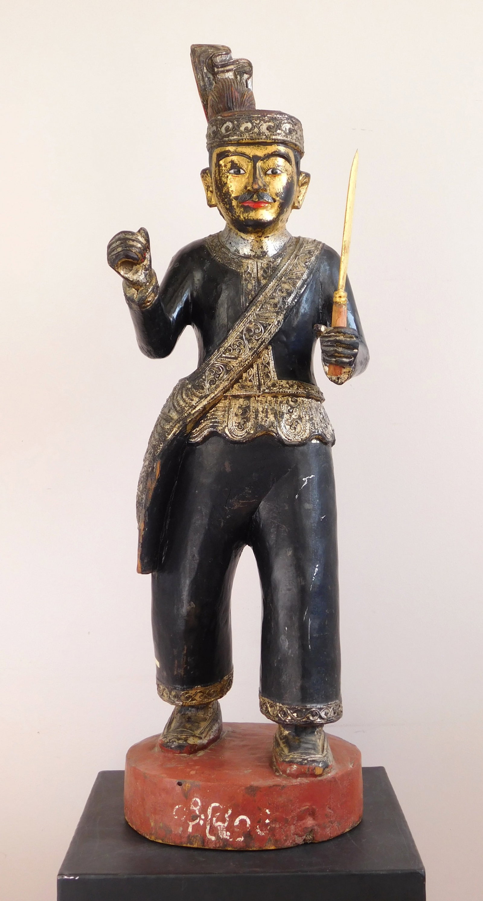 19th/ 20th c.Burmese wood statue of Nat (1 of 8)