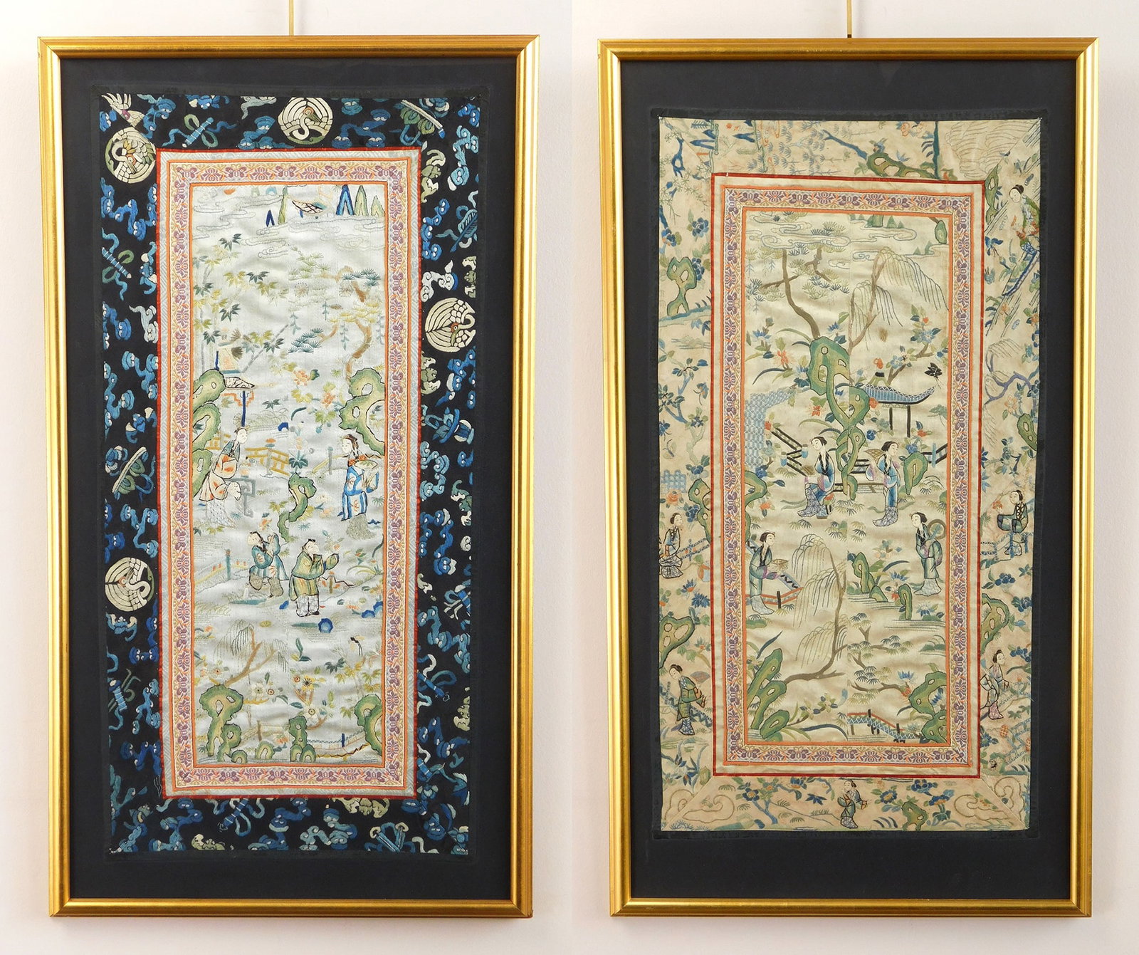 Pair of Chinese embroidered textiles (1 of 7)