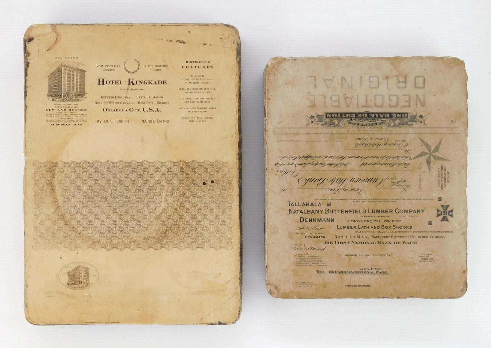 2 Double-Sided Lithographic Stone Printing Blocks (1 of 7)