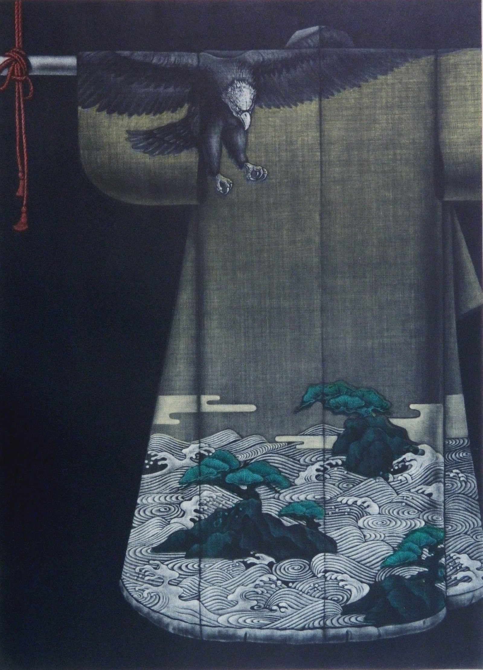 Katsunori Hamanishi (Japanese, 1949- ) mezzotint: White Head Eagle mezzotint in colors, 2016, signed and titled in pencil, The Print Club of Cleveland publication no. 94. 19 5/8 x 14 1/8'' Proven