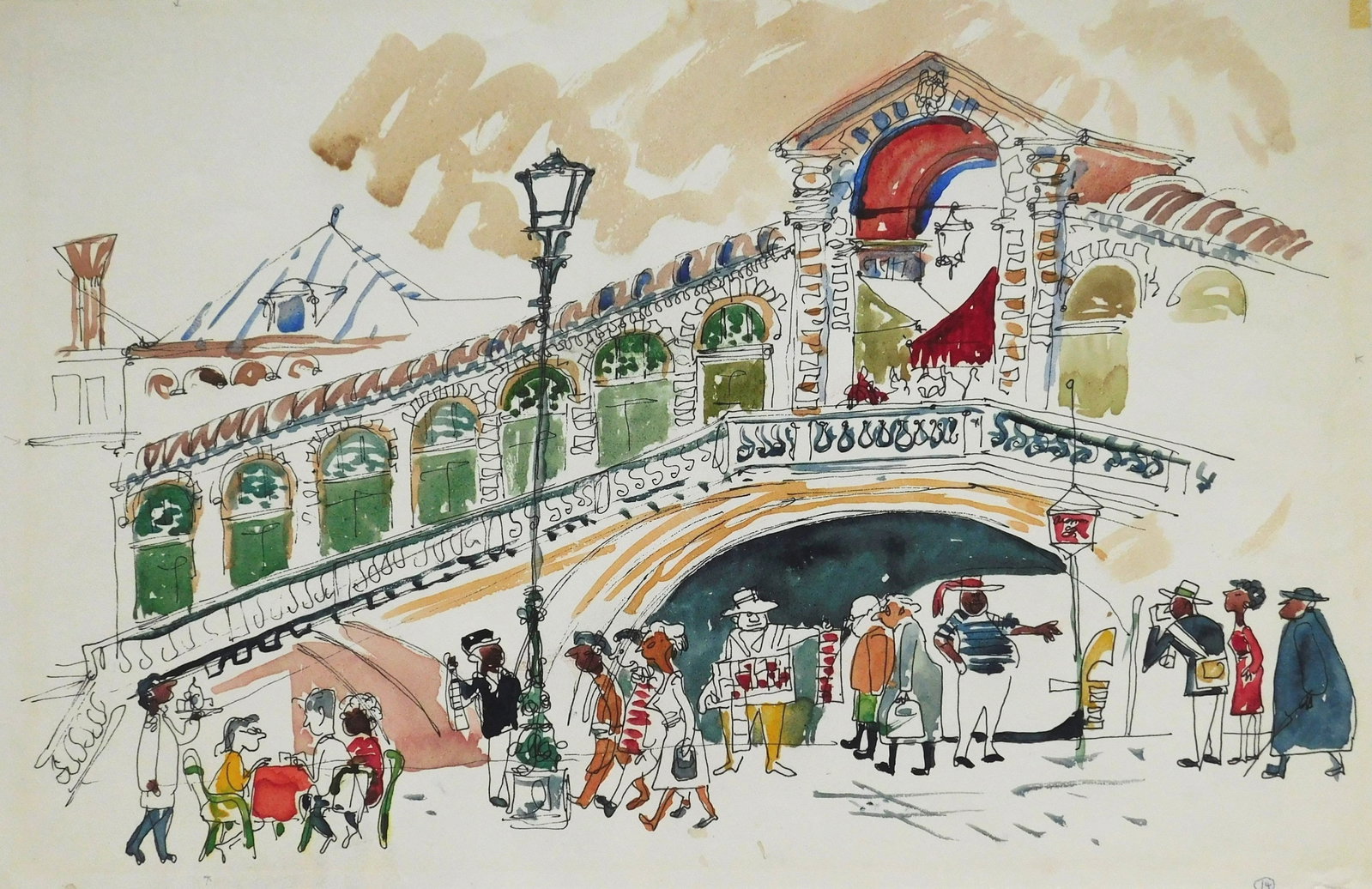 Alfred Bendiner (American, 1899-1964) wateroclor (1 of 4)